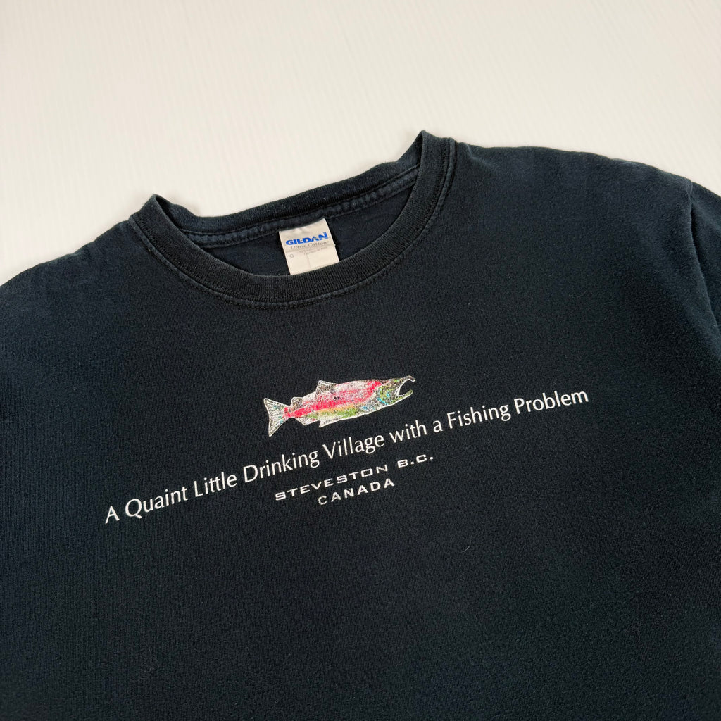 Vintage Steveston BC Fishing Tee L