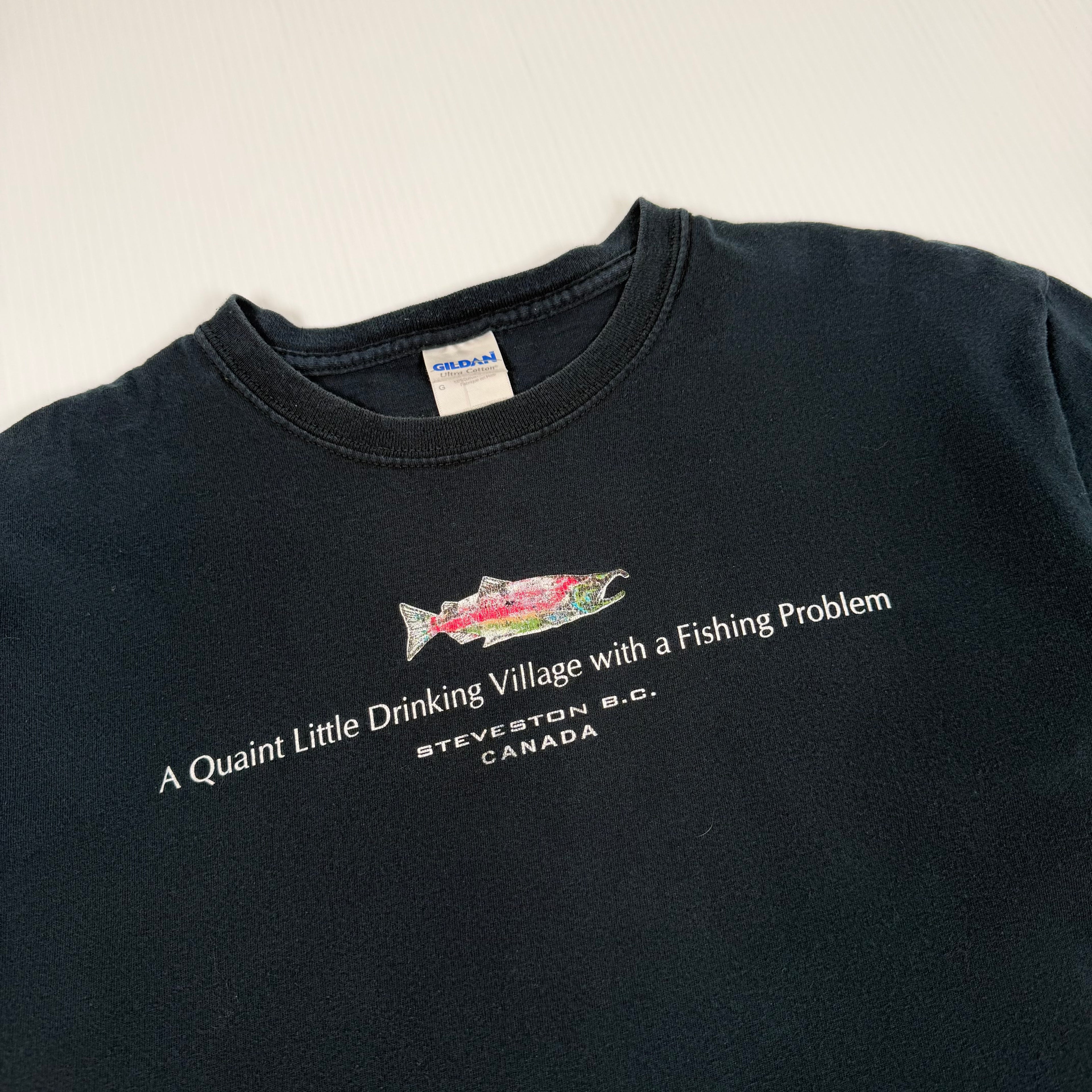 Vintage Steveston BC Fishing Tee L