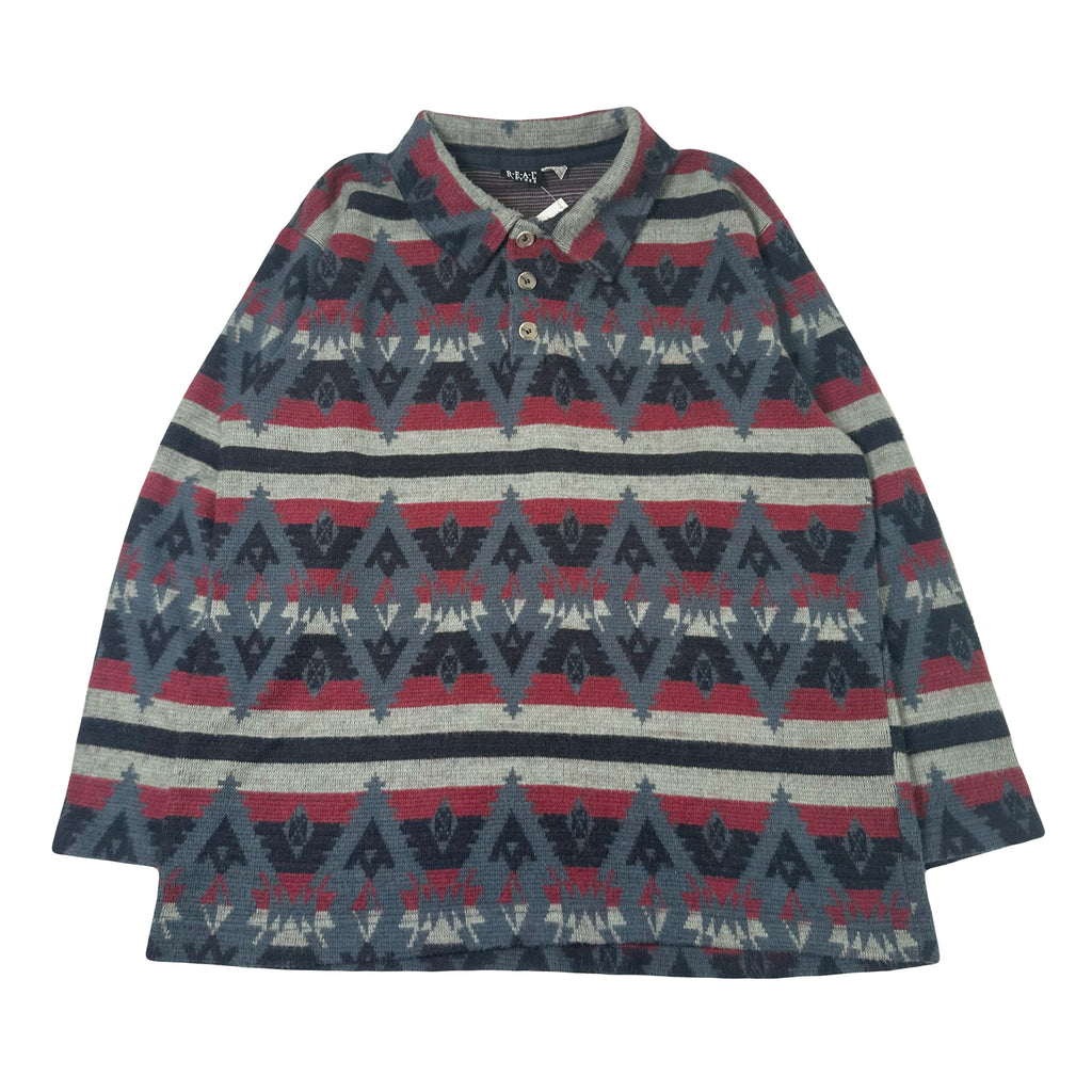 Vintage Real Clothes Pattern Henley M