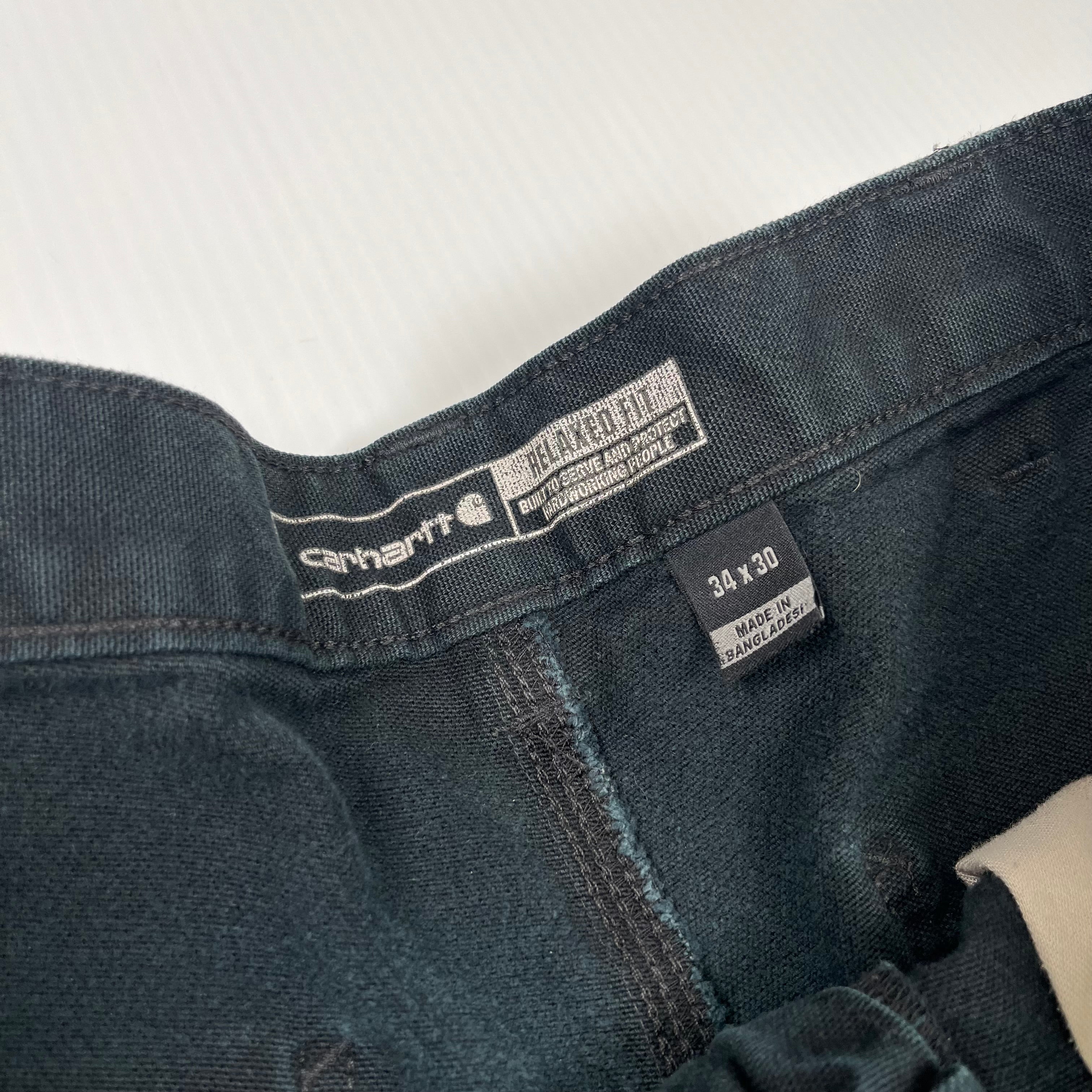 Rework Vintage Carhartt x Canada Soccer Baggy Denim Shorts 34