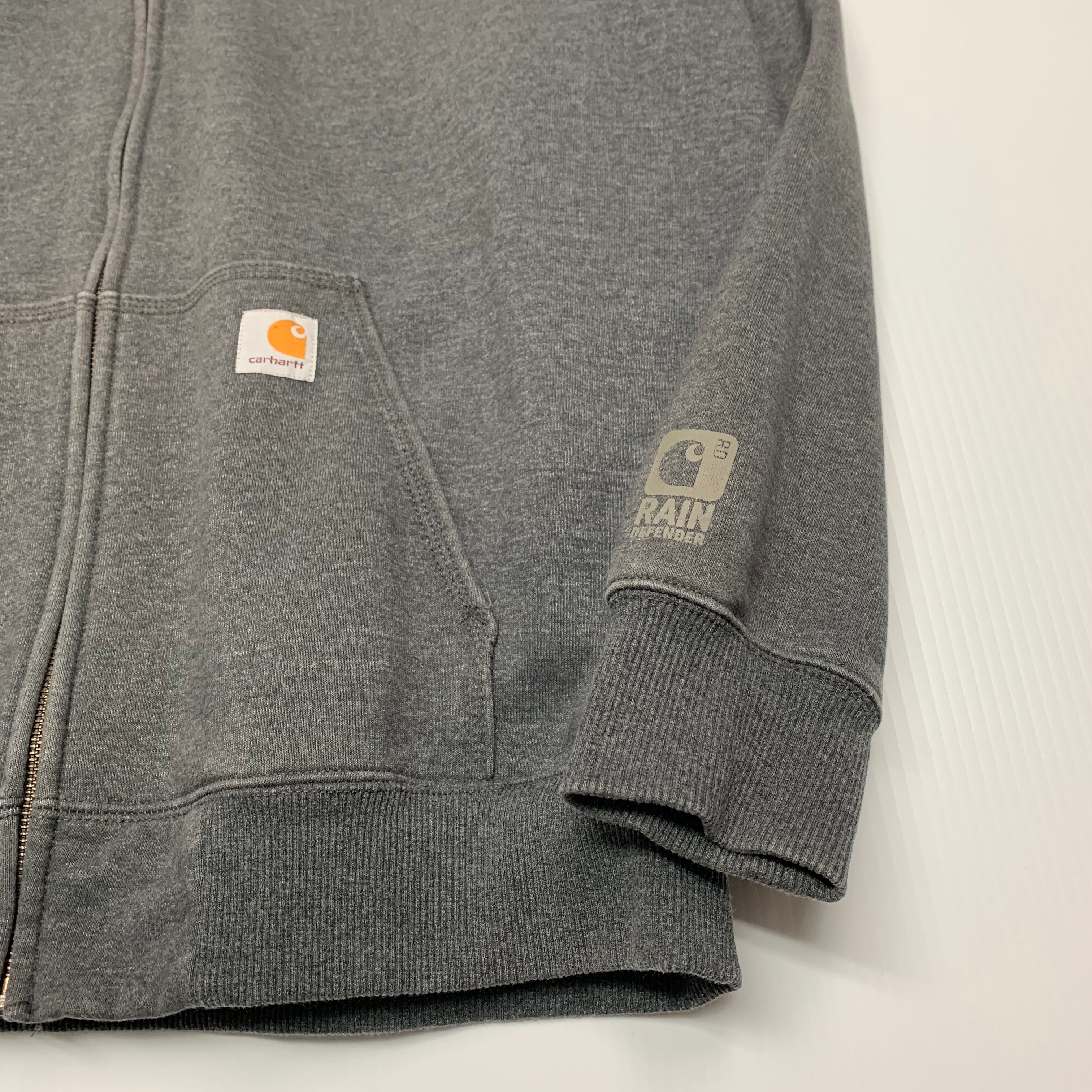 Carhartt Grey Rain Defender Zip Up Hoodie XL