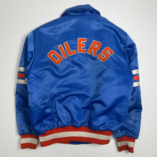 Load image into Gallery viewer, Vintage NHL Edmonton Oilers Satin Bomber Jacket L
