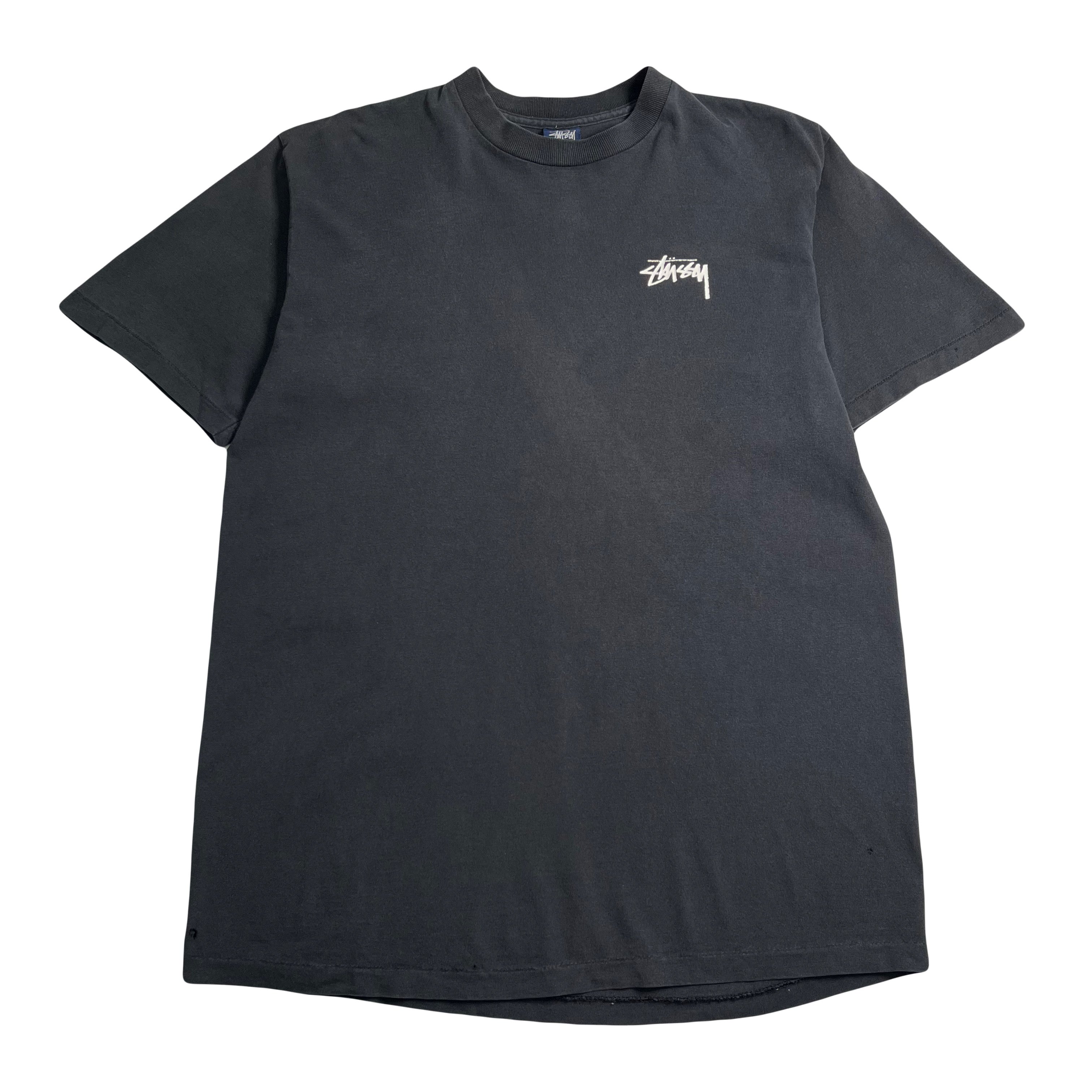 90s Stüssy Floral Skull Graphic Tee L