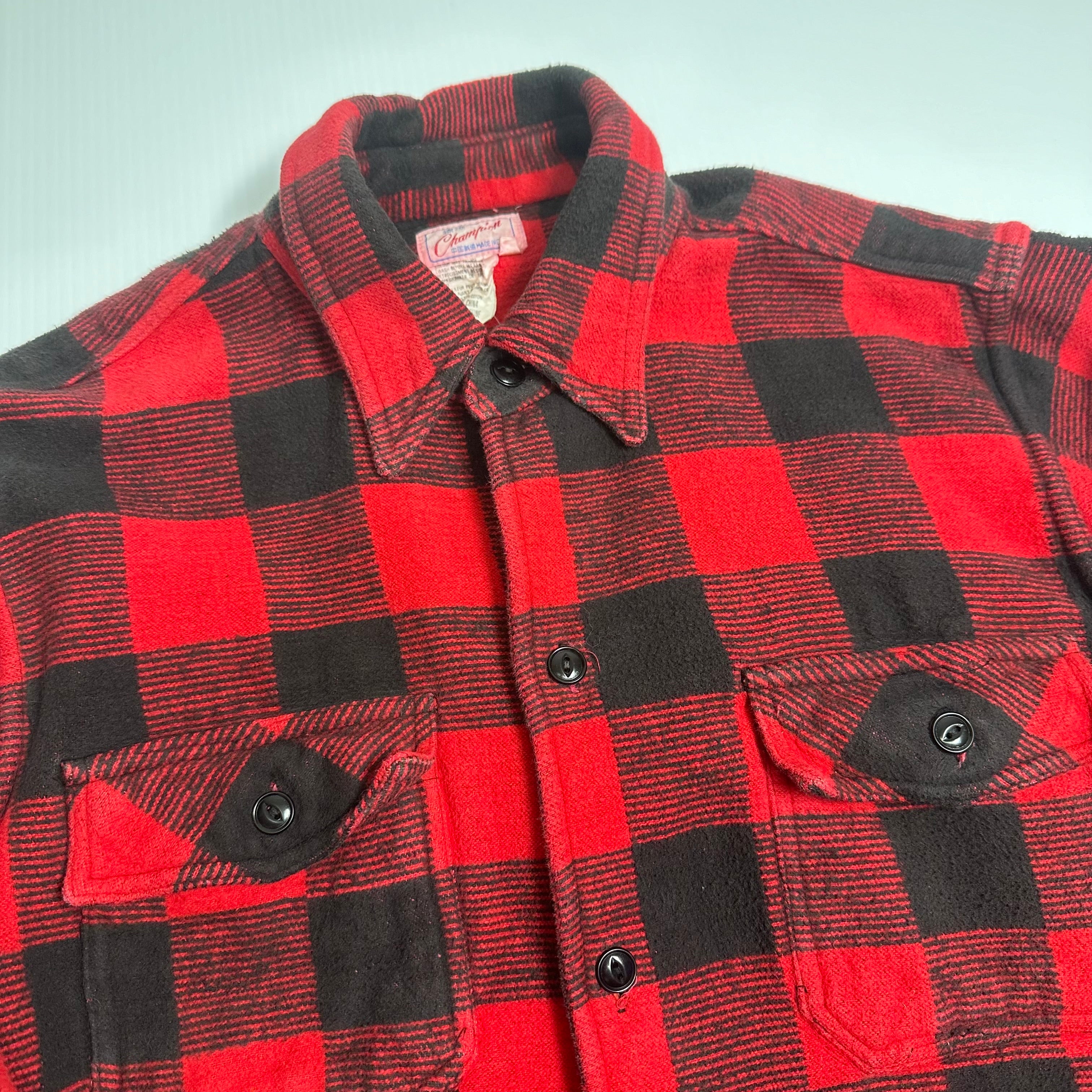 Vintage Champion Heavy Plaid Flannel L