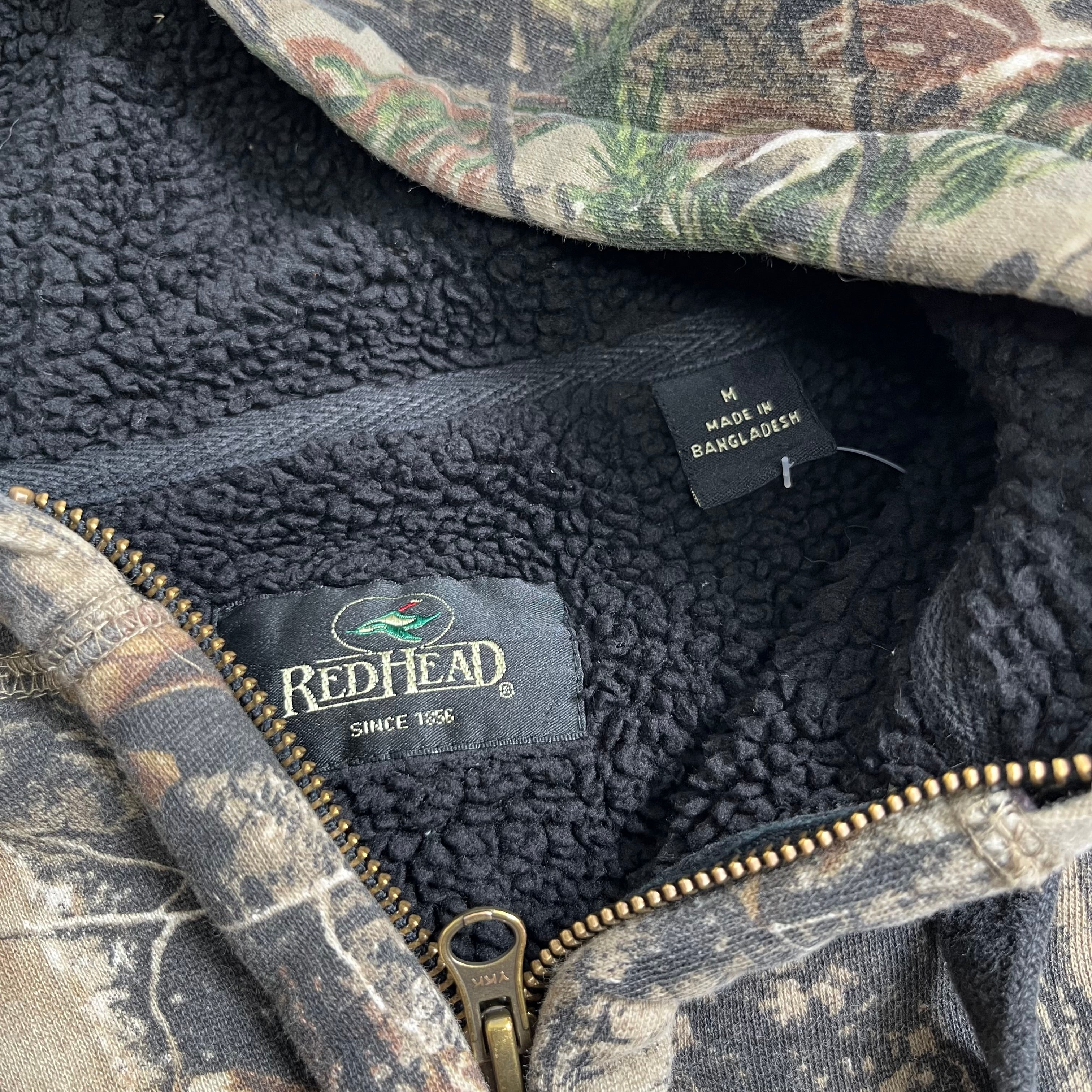 Redhead Sherpa Lined Real Tree Zip Hoodie M