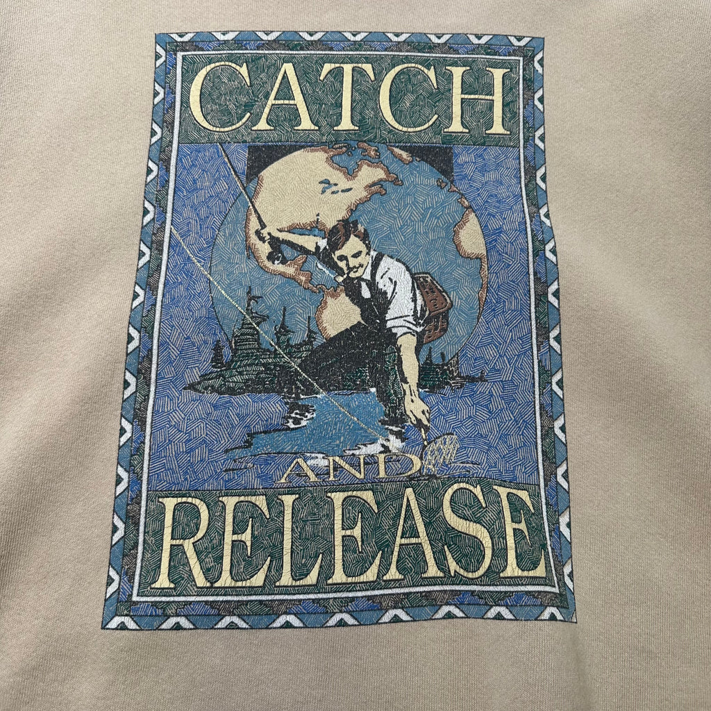 Vintage American Eagle Fishing Catch And Release Crewneck XL