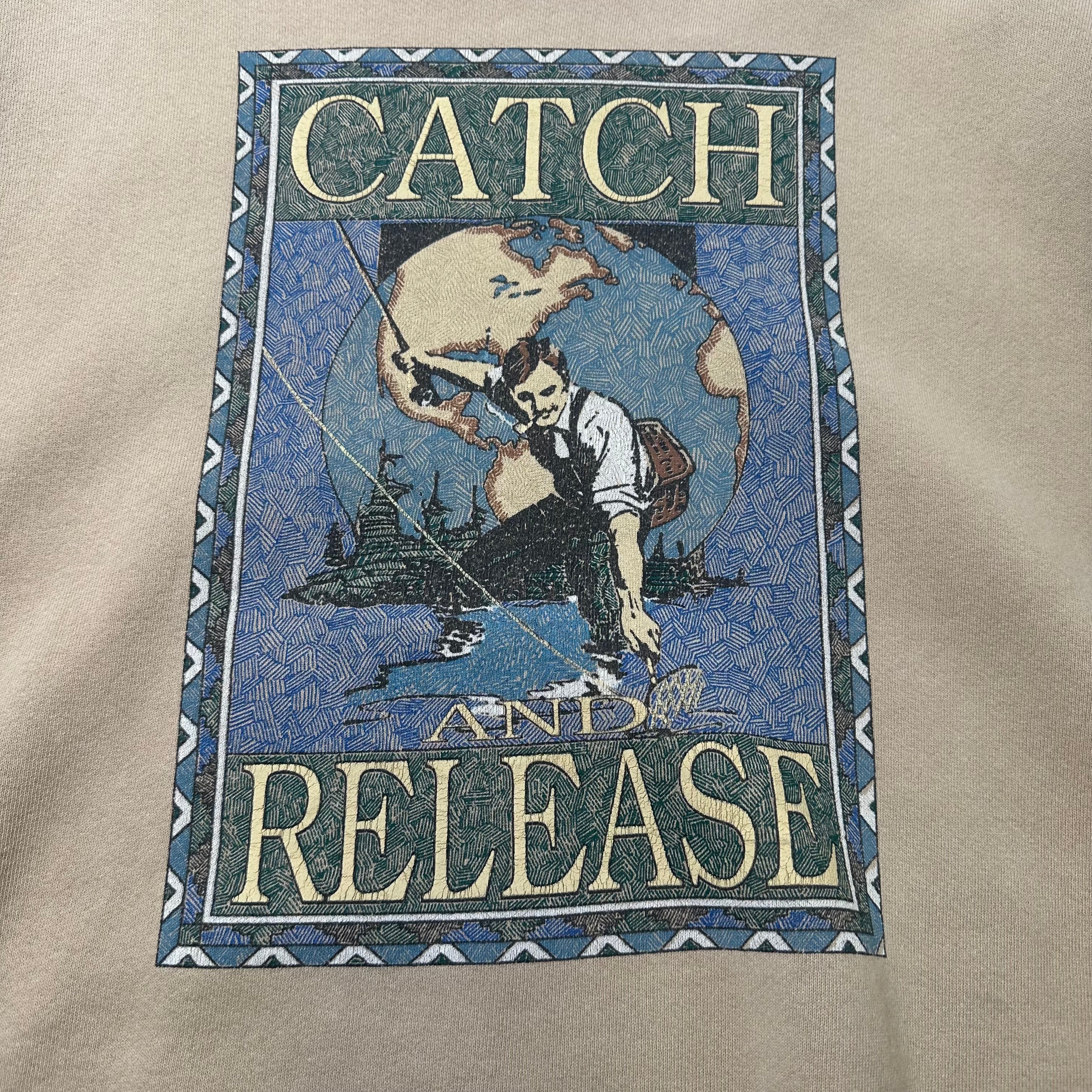 Vintage American Eagle Fishing Catch And Release Crewneck XL