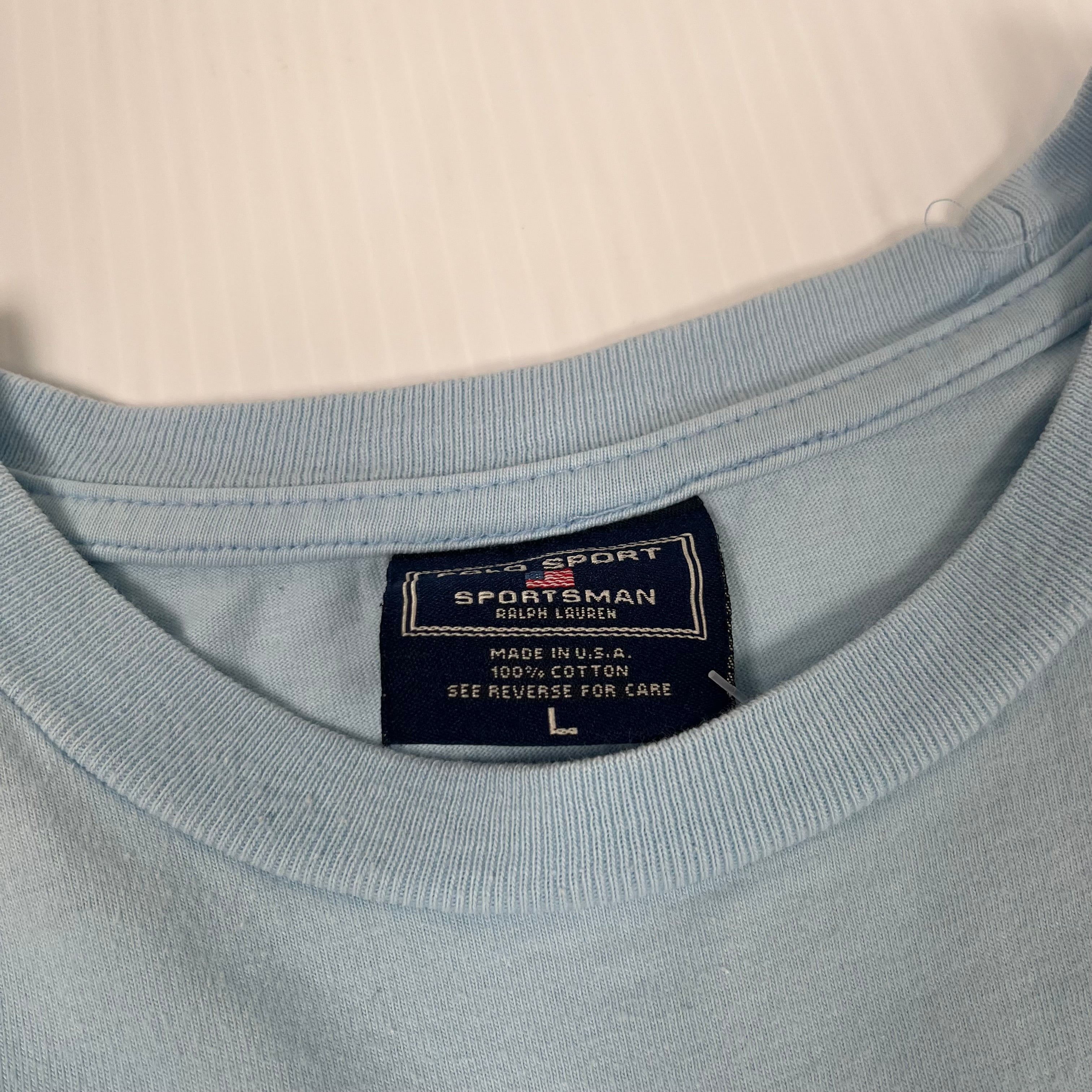 Vintage Polo Ralph Lauren Sportsman Graphic Tee L