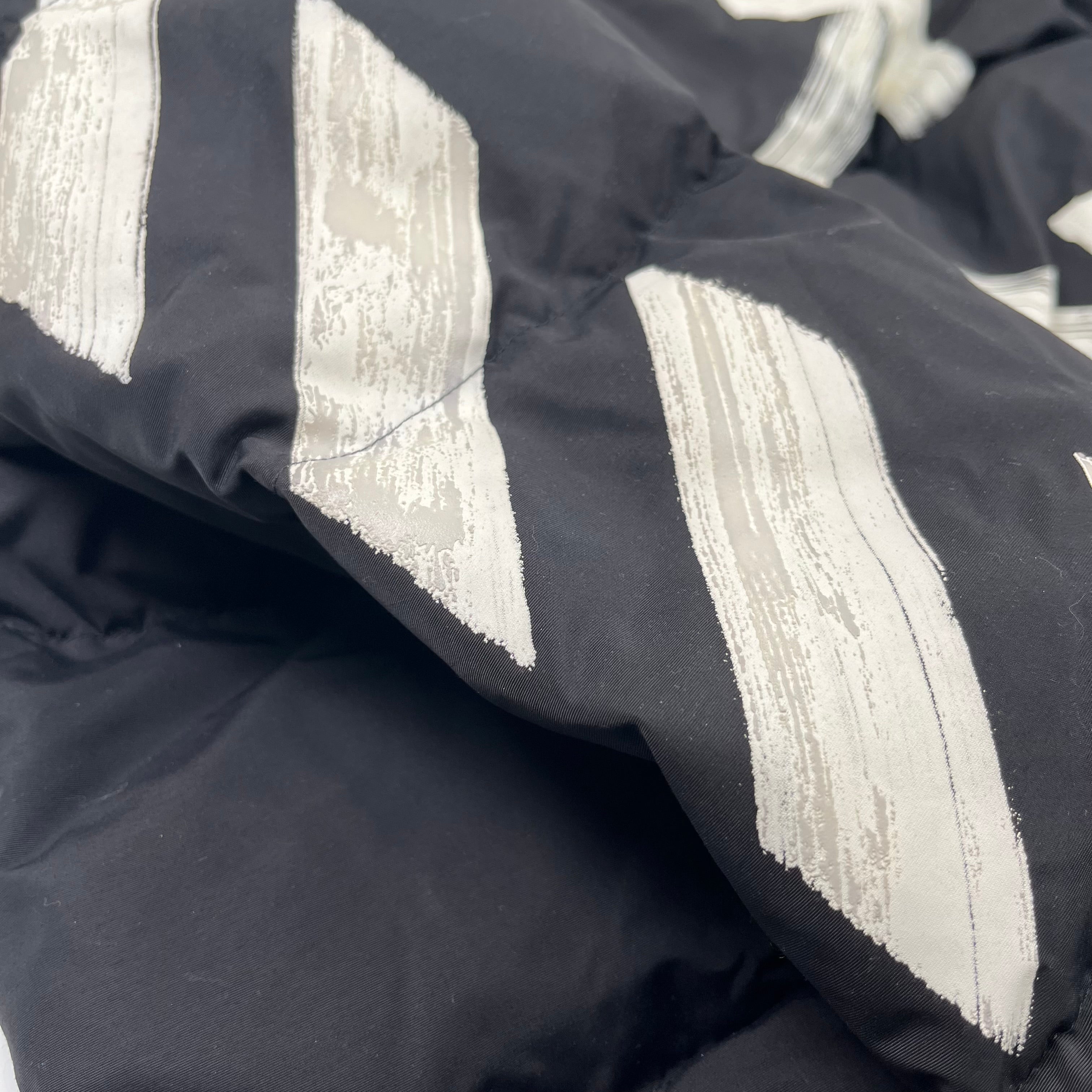 Off-White Brushed Diagonal Quilted Down Jacket M