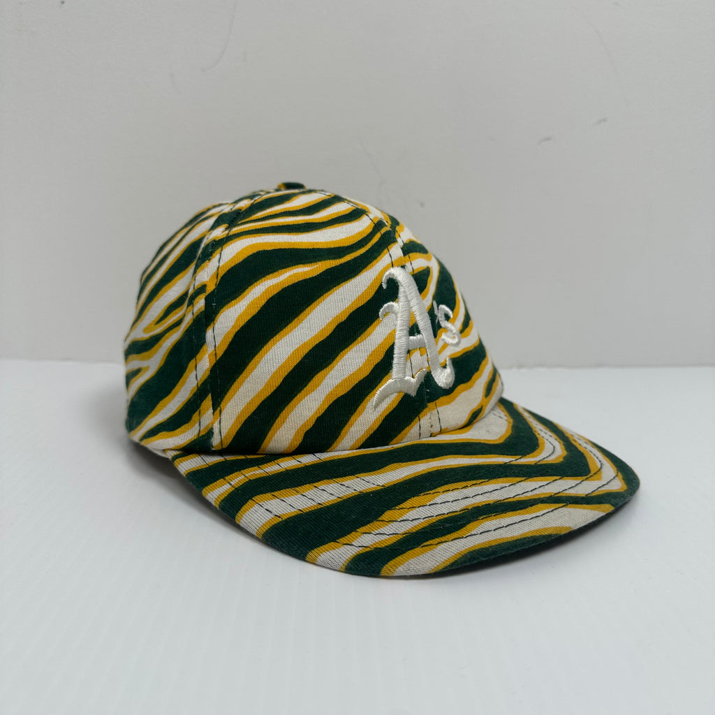 Vintage MLB Oakland Athletics Zebra Pattern Snapback Hat