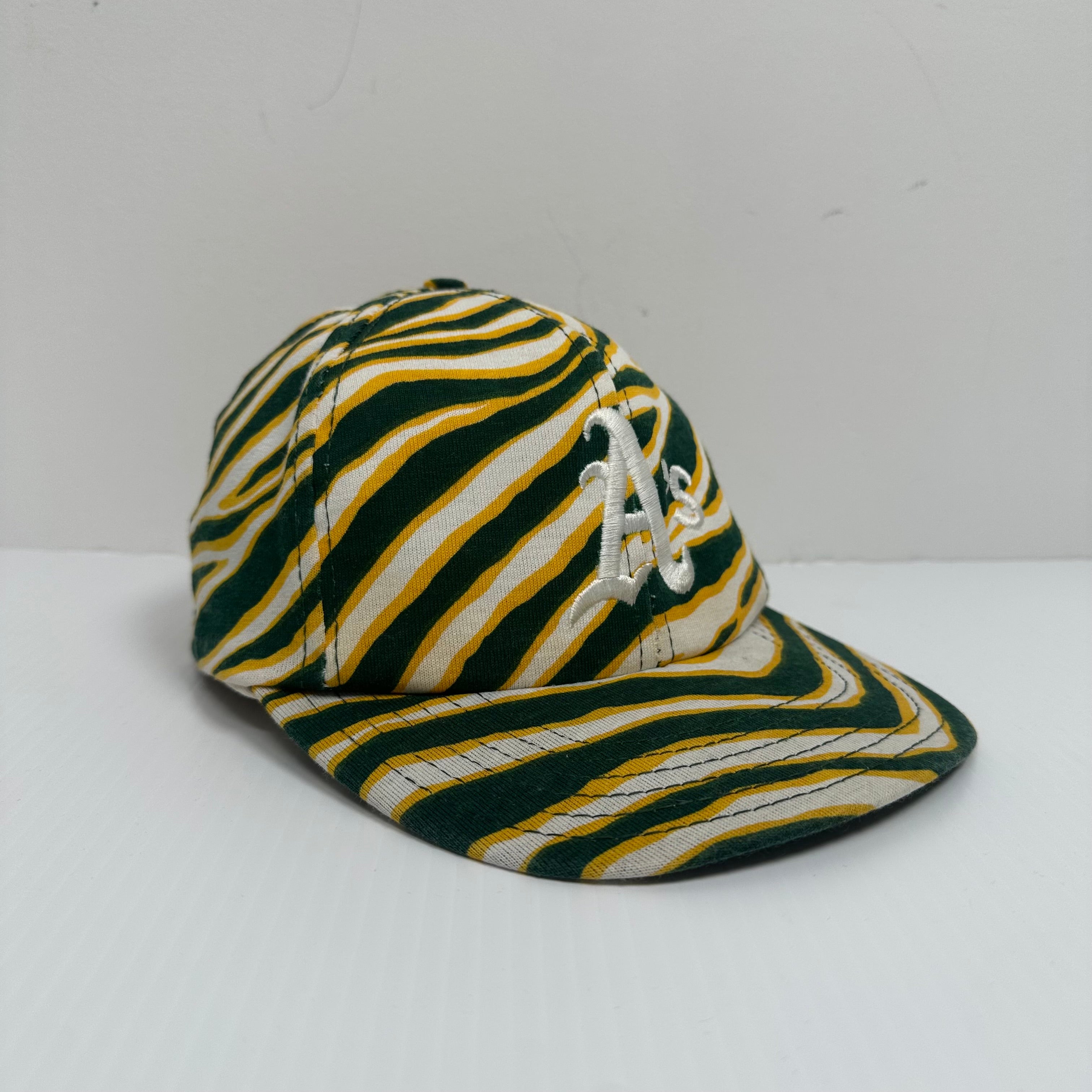 Vintage MLB Oakland Athletics Zebra Pattern Snapback Hat
