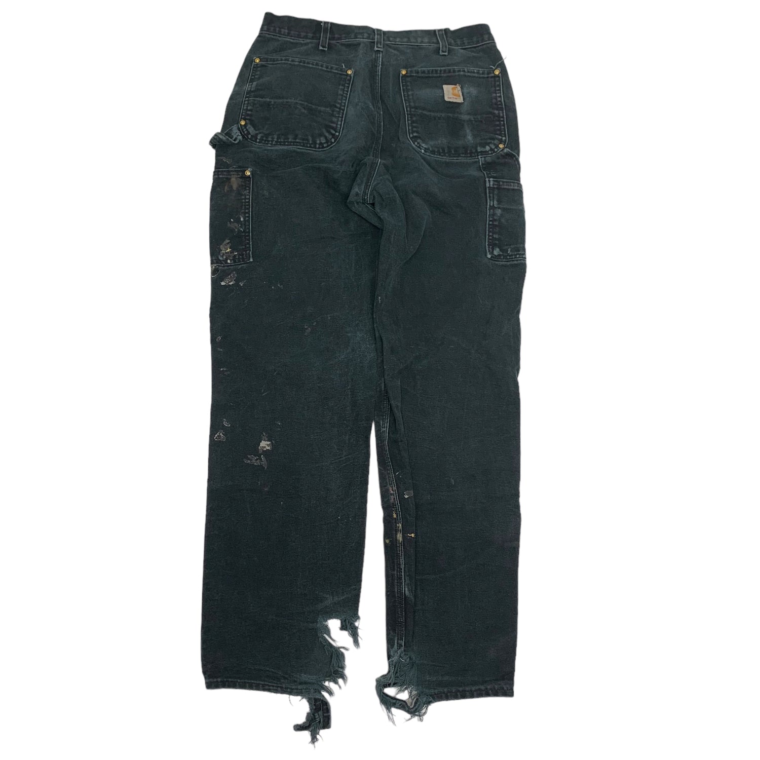 Carhartt Faded/Distressed Black Double Knees 33x34