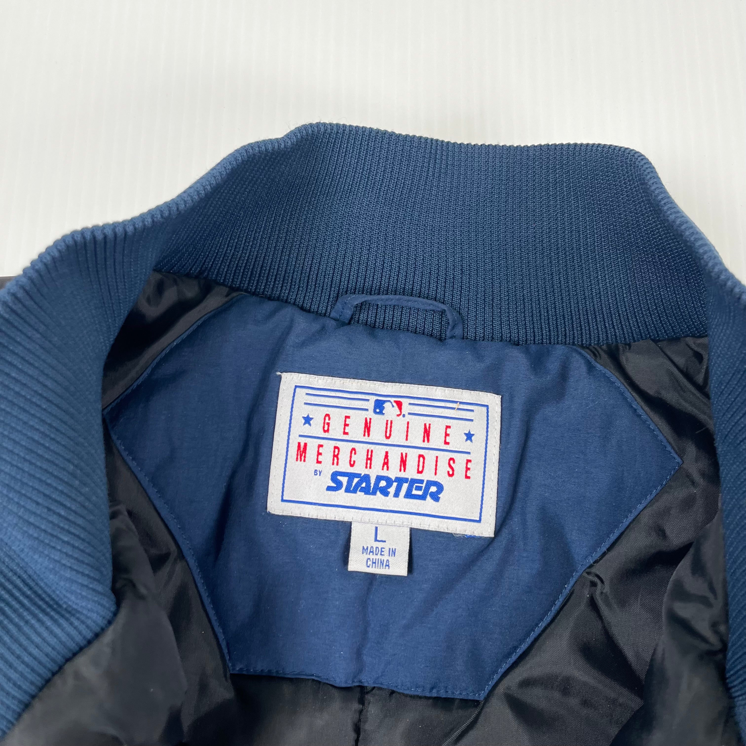 Vintage Starter Atlanta Braves 1/2 Zip Puffer L