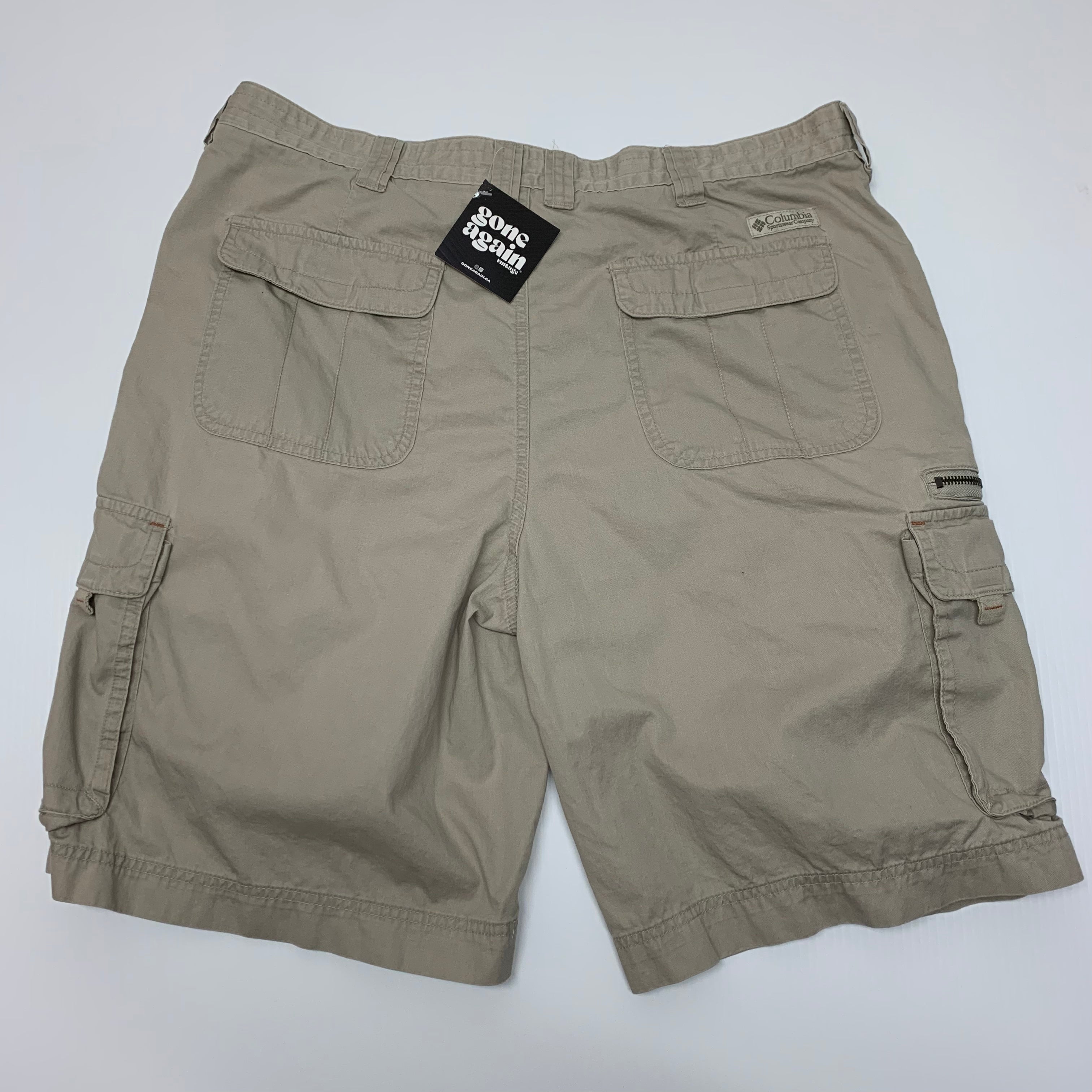 Beige Columbia Cargo Shorts 36
