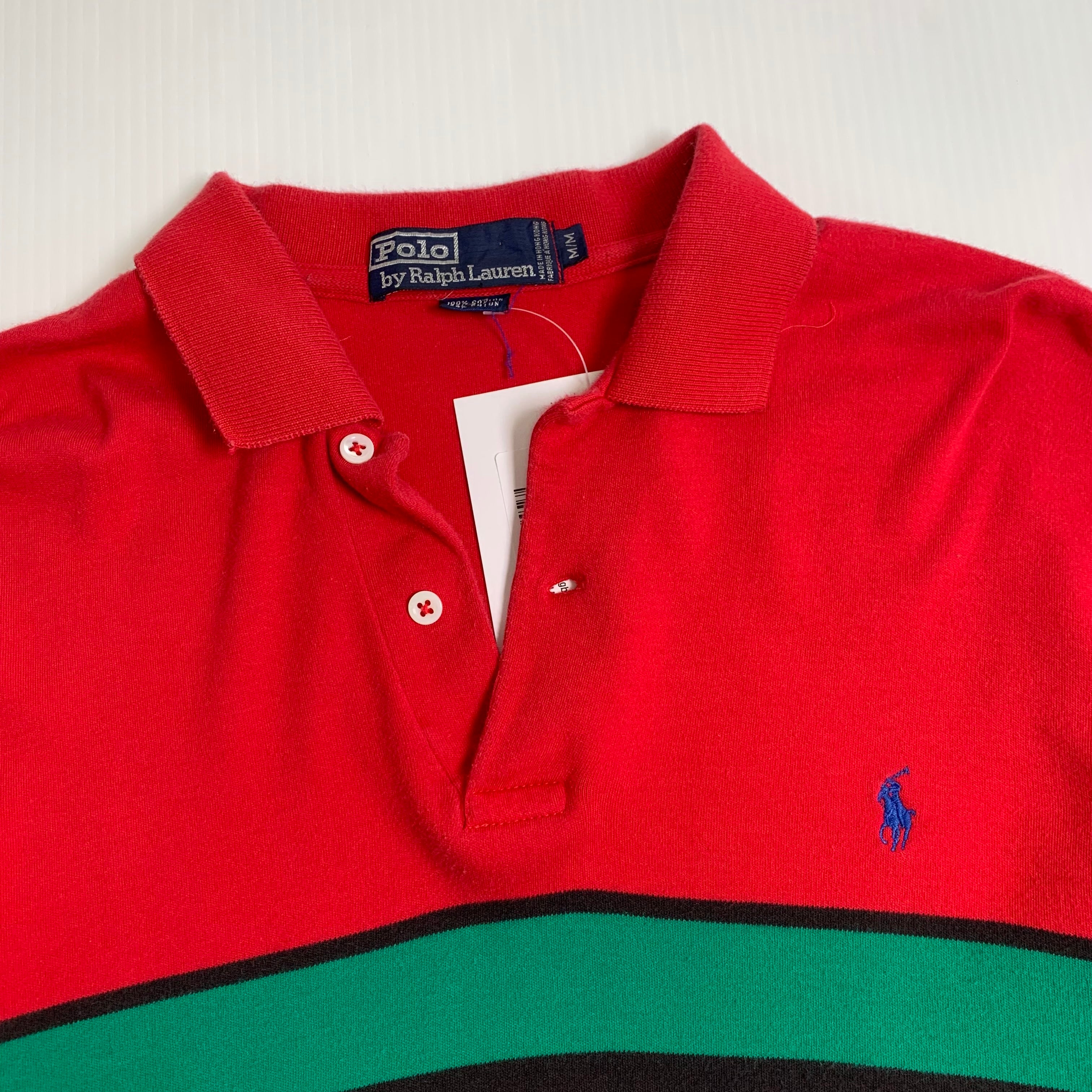 Vintage Polo Ralph Lauren Striped Longsleeve Henley Shirt M