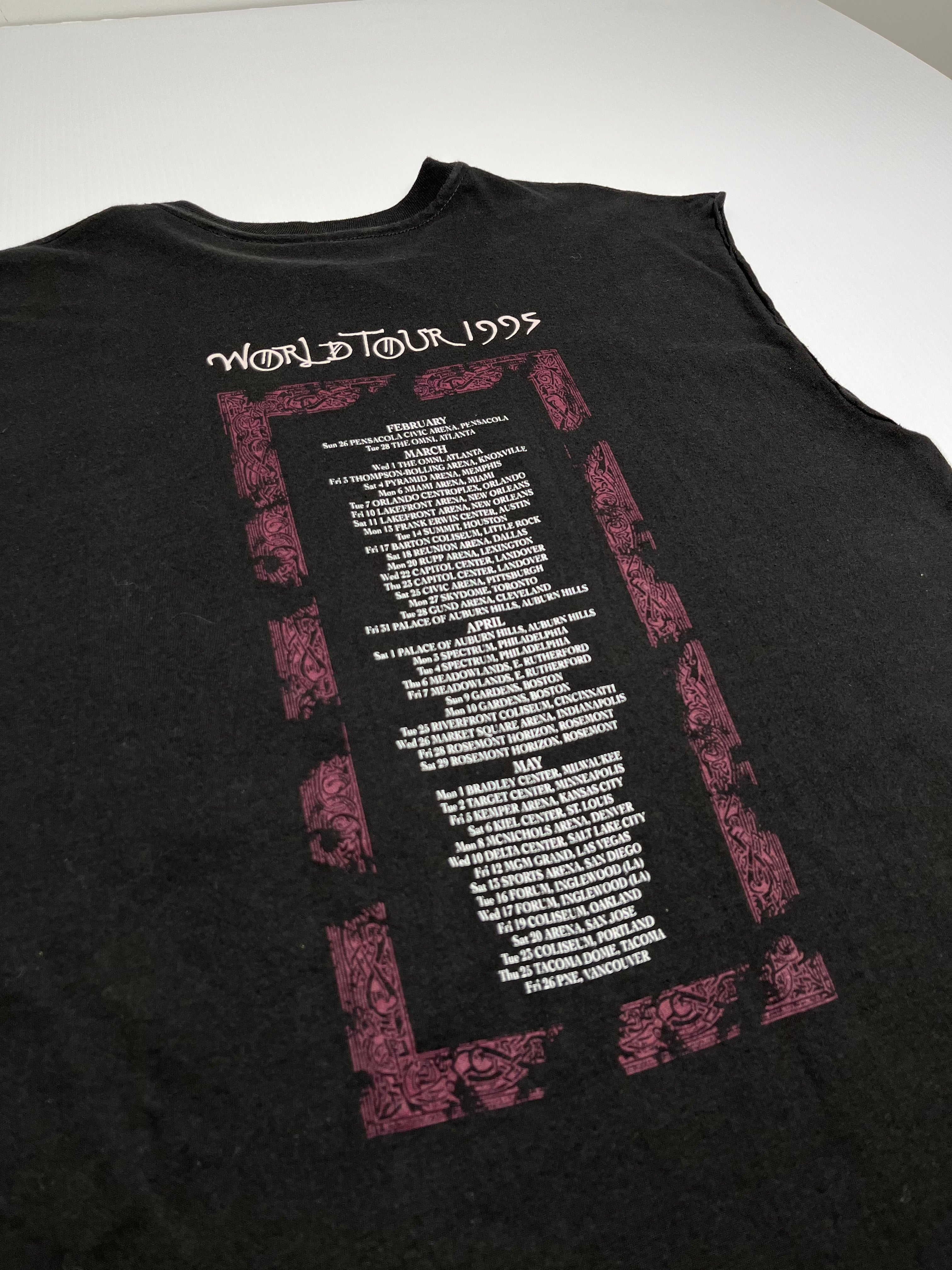 1995 Jimmy Page Robert Plant No Quarter Cutoff Shirt XL