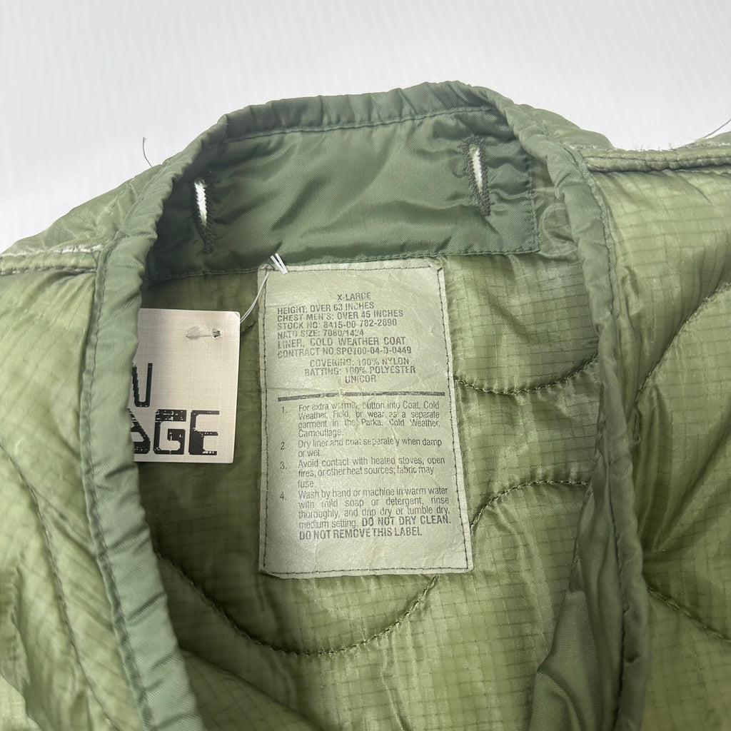 Vintage Quilted Military Liner Light Jacket XL