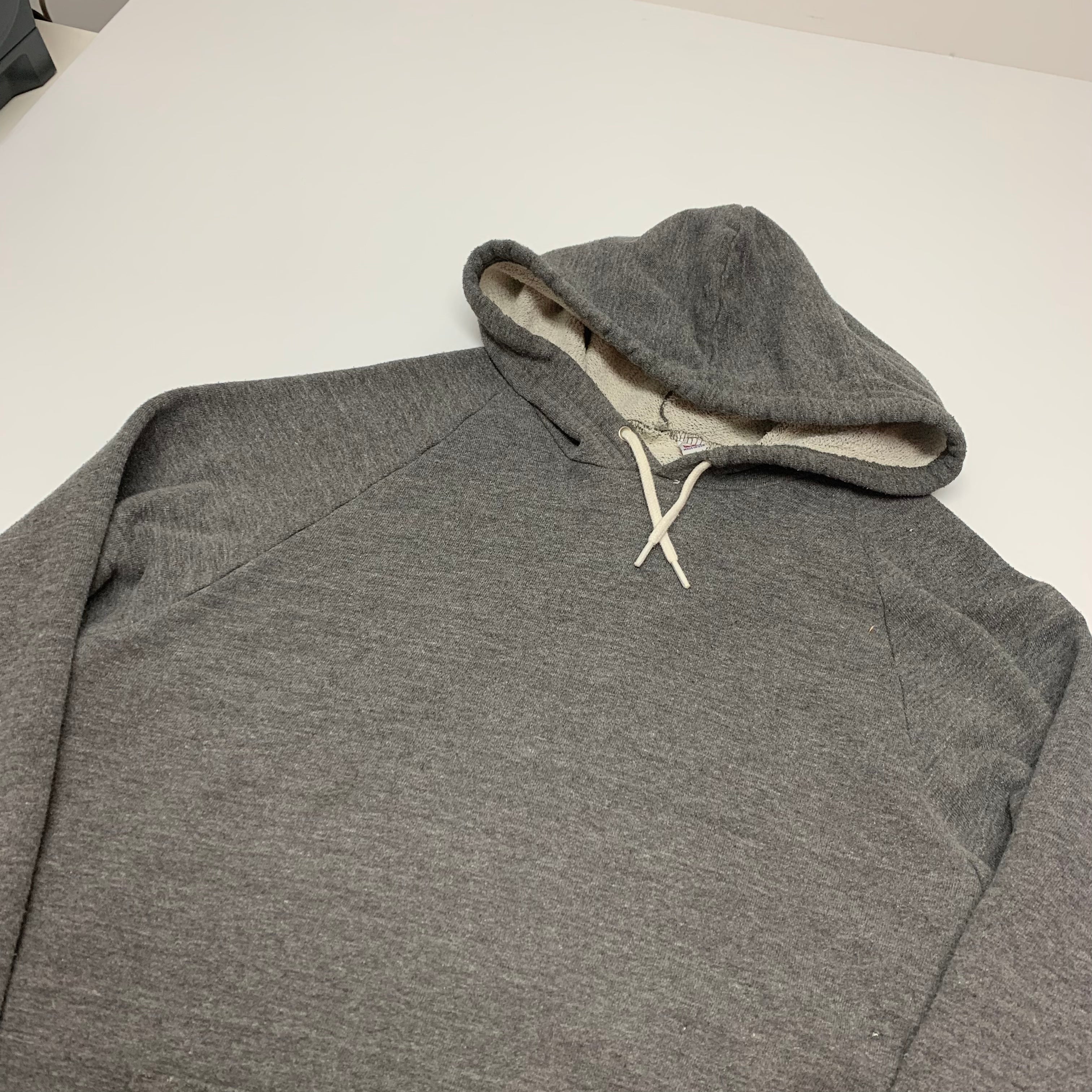 Vintage Blank Grey Hoodie L