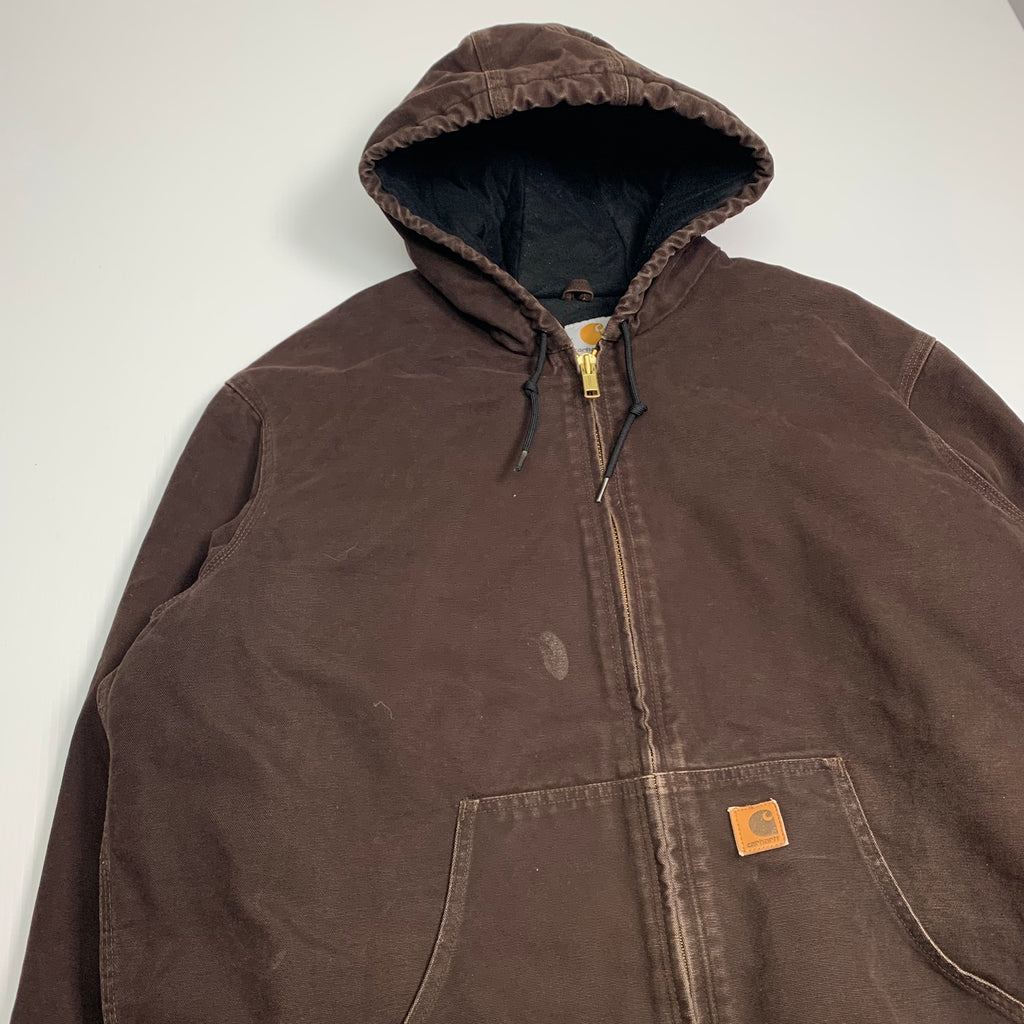 Carhartt Brown Hooded Jacket XL
