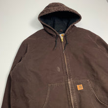 Load image into Gallery viewer, Carhartt Brown Hooded Jacket XL
