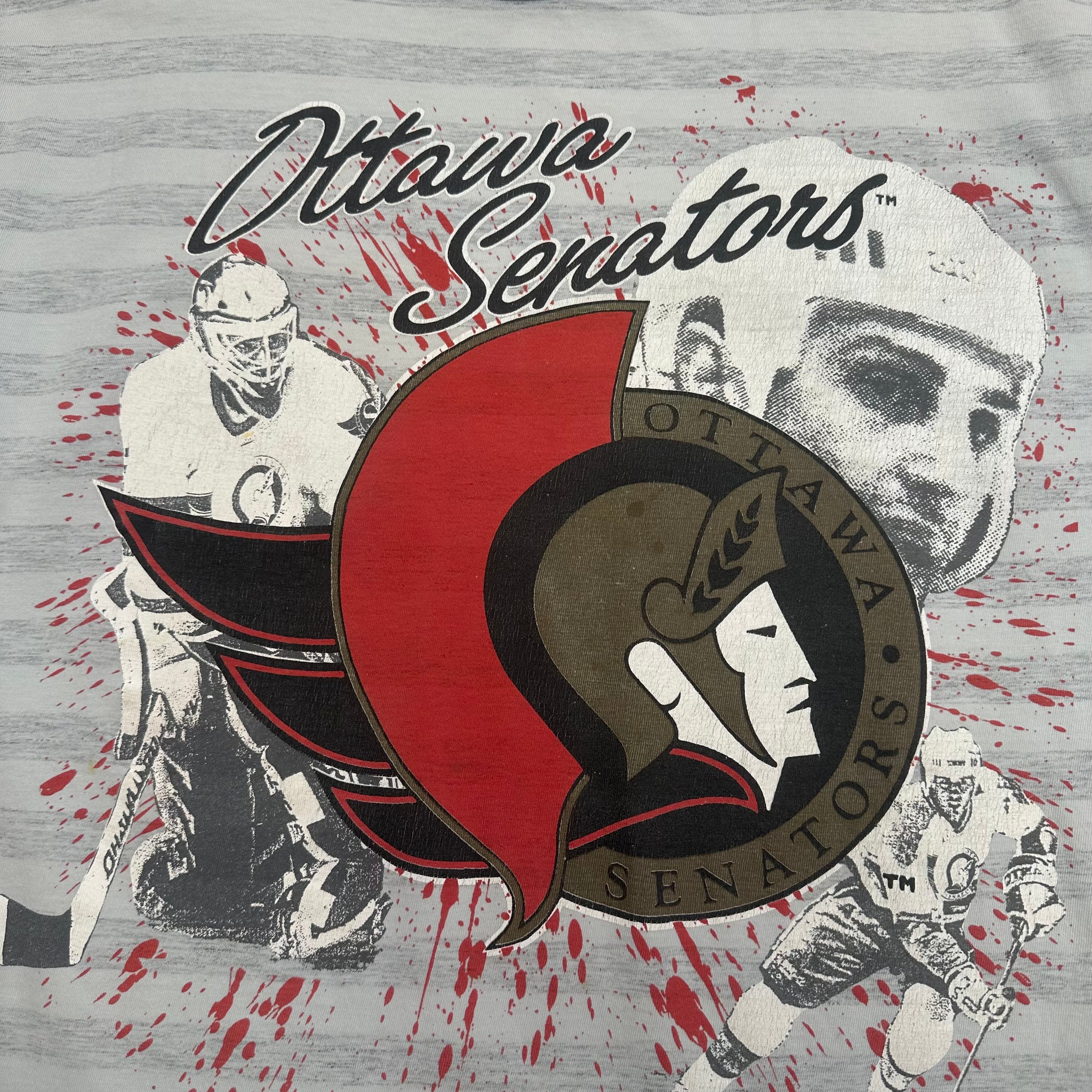1992 Chalkline Ottawa Senators NHL Graphic Tee L