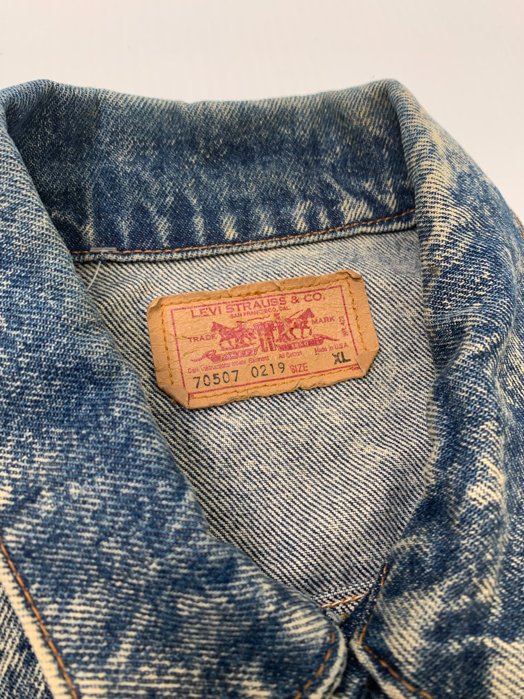 Vintage Levi's Acid Wash Denim Jacket XL