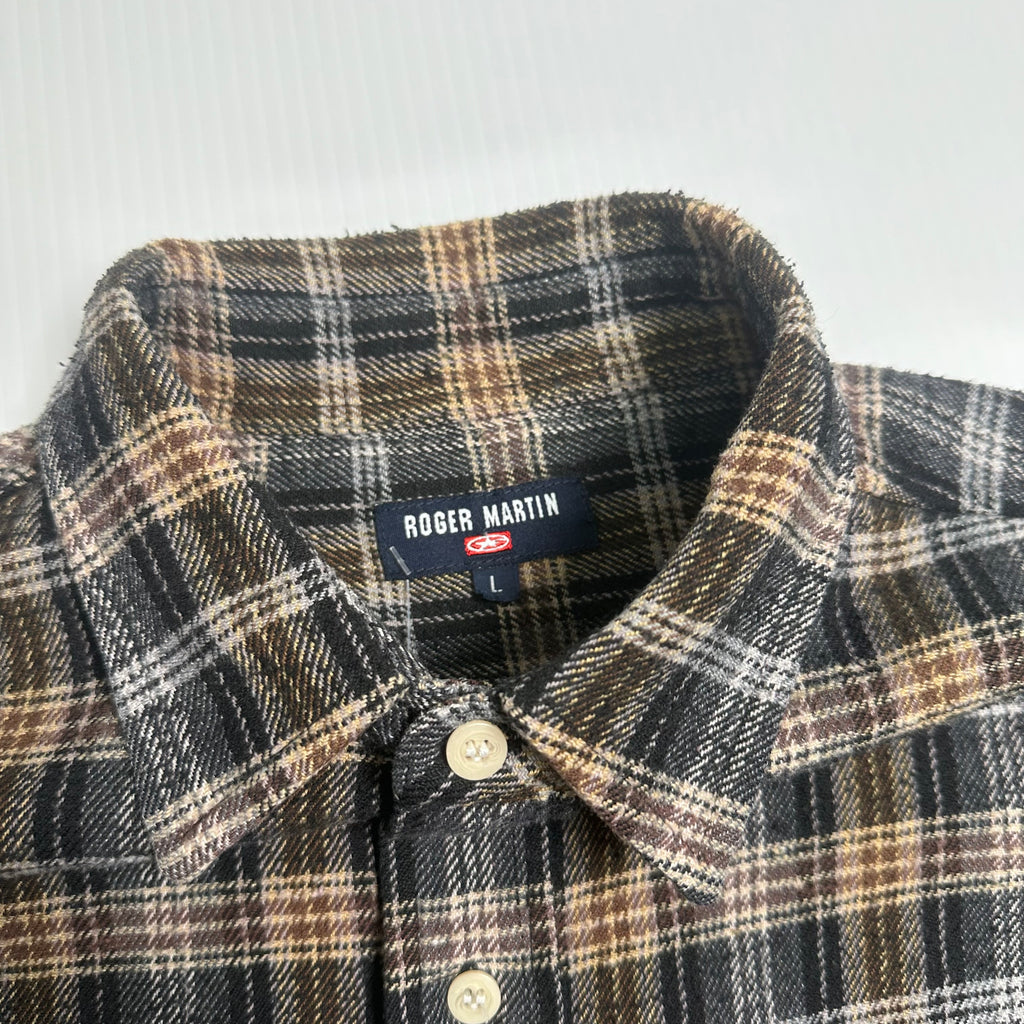 Roger Martin Plaid Flannel Shirt L