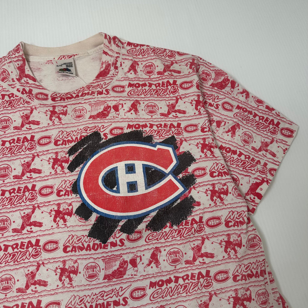 90s Montreal Canadiens NHL AOP Graphic Tee XL