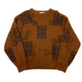 Vintage Focus Leaf Patterned Knit S