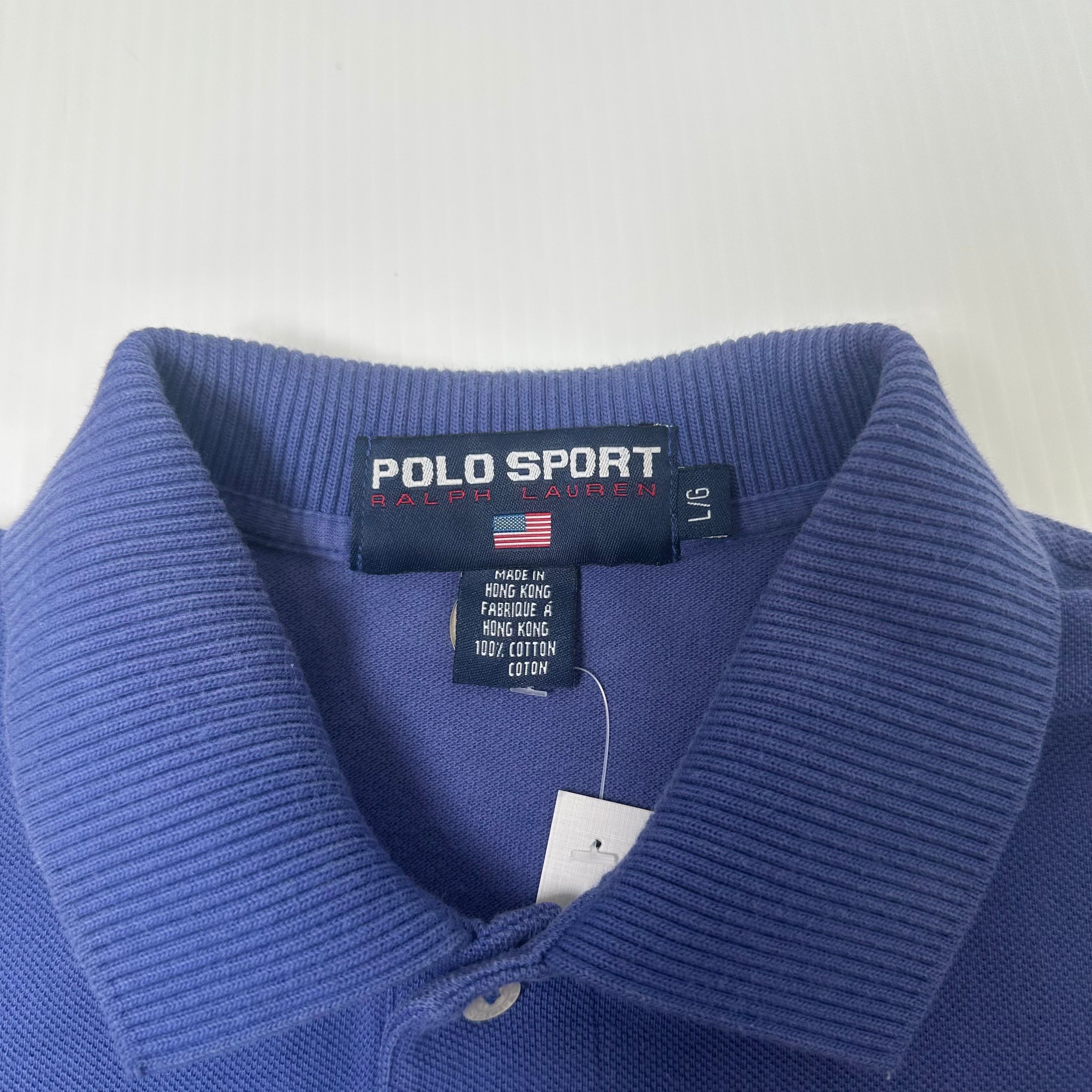 Vintage Polo Sport Striped Short Sleeve Shirt L