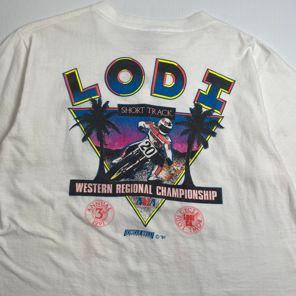 1991 Lodi Short Track Racking Graphic Tee XL