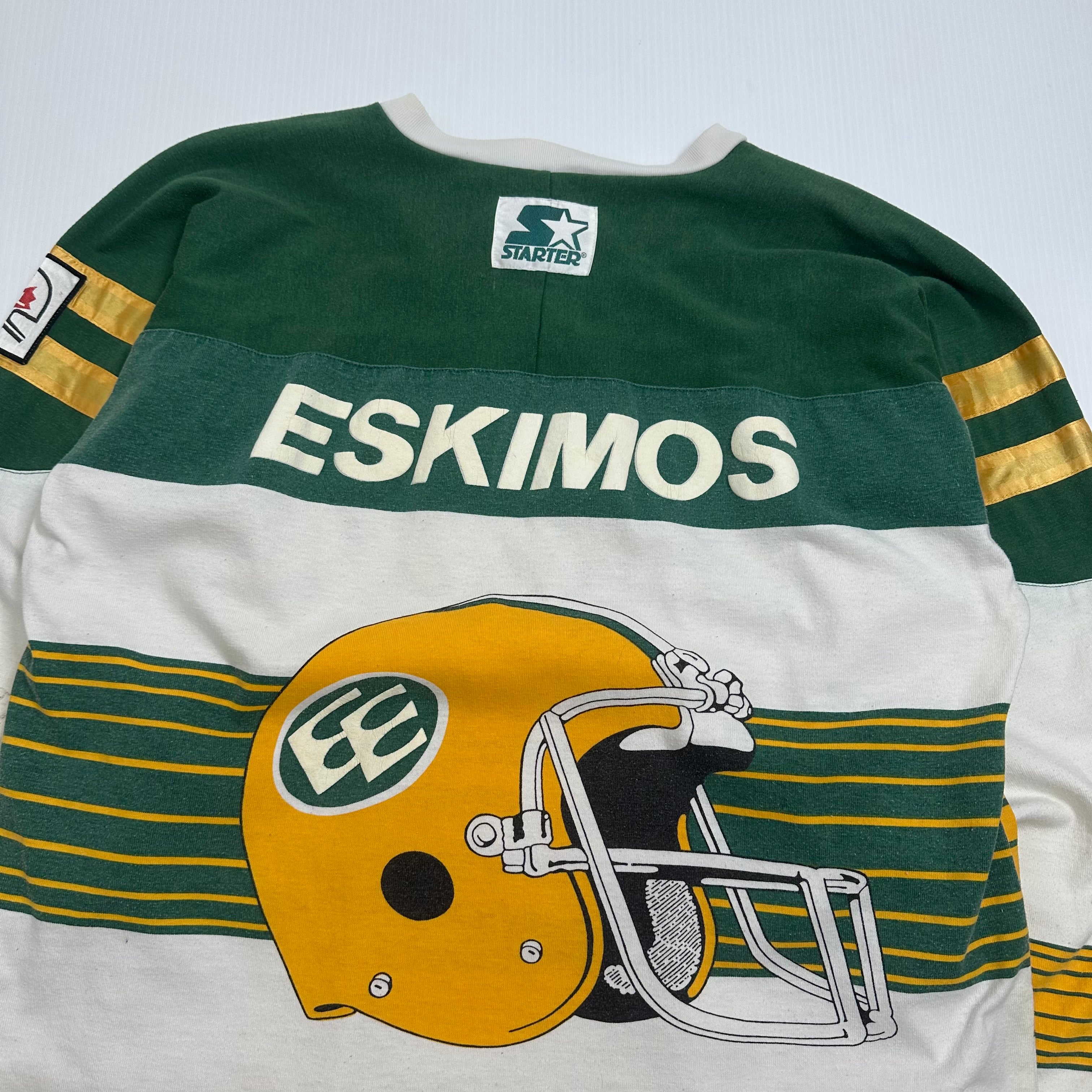 80s Starter Edmonton Eskimos AOP Cotton Jersey XL