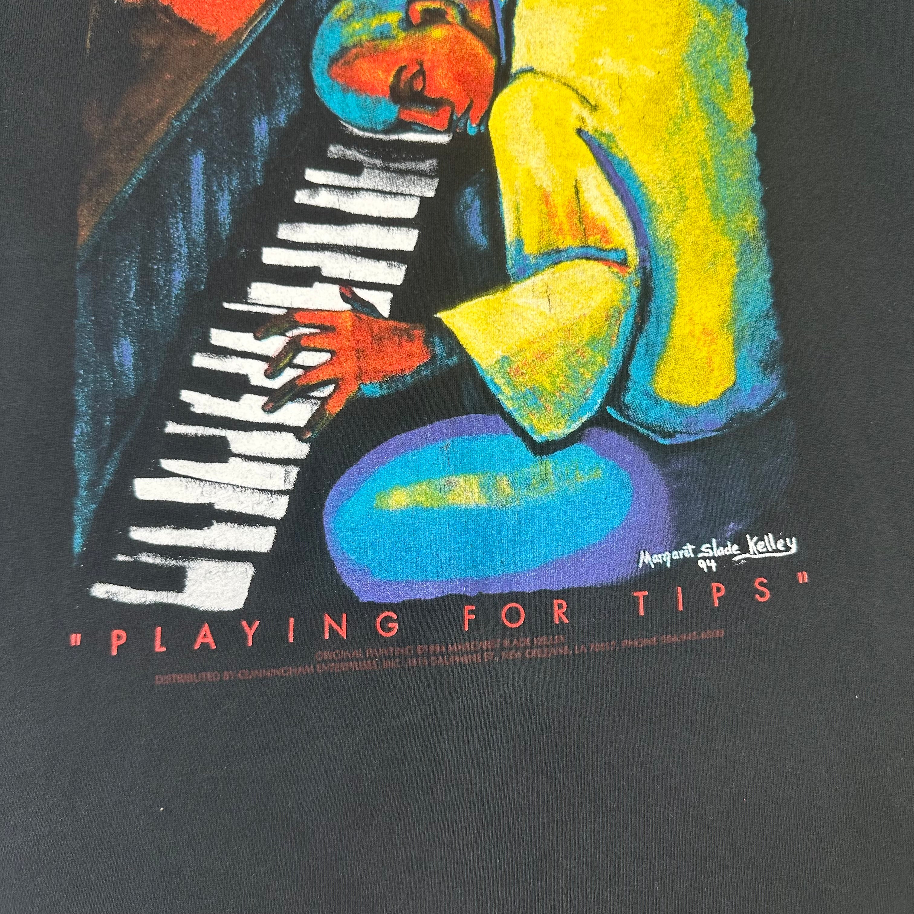 New Orleans Jazz Playing For Tips Music Tee L