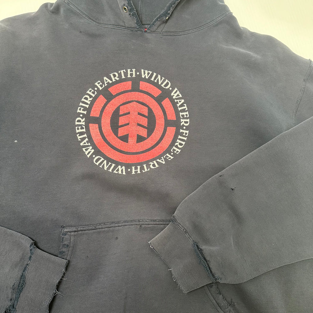 Y2K Element Skateboards Distressed Hoodie L