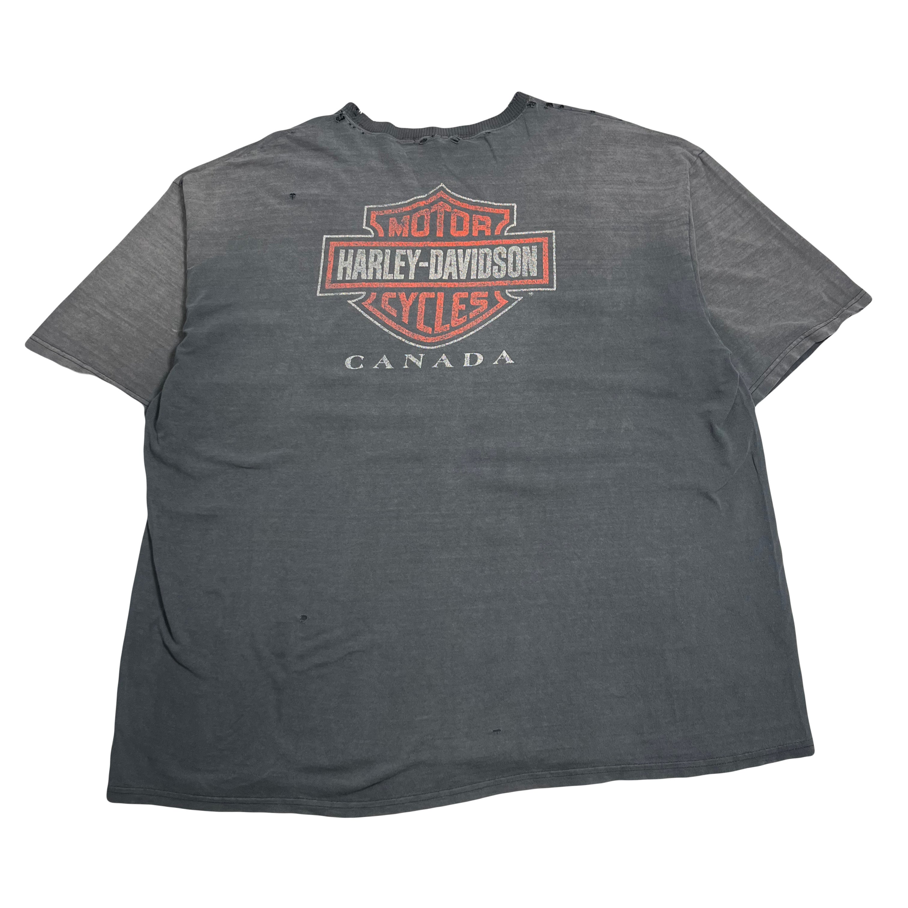 Vintage Harley Davidson Distressed Canada Tee XXL