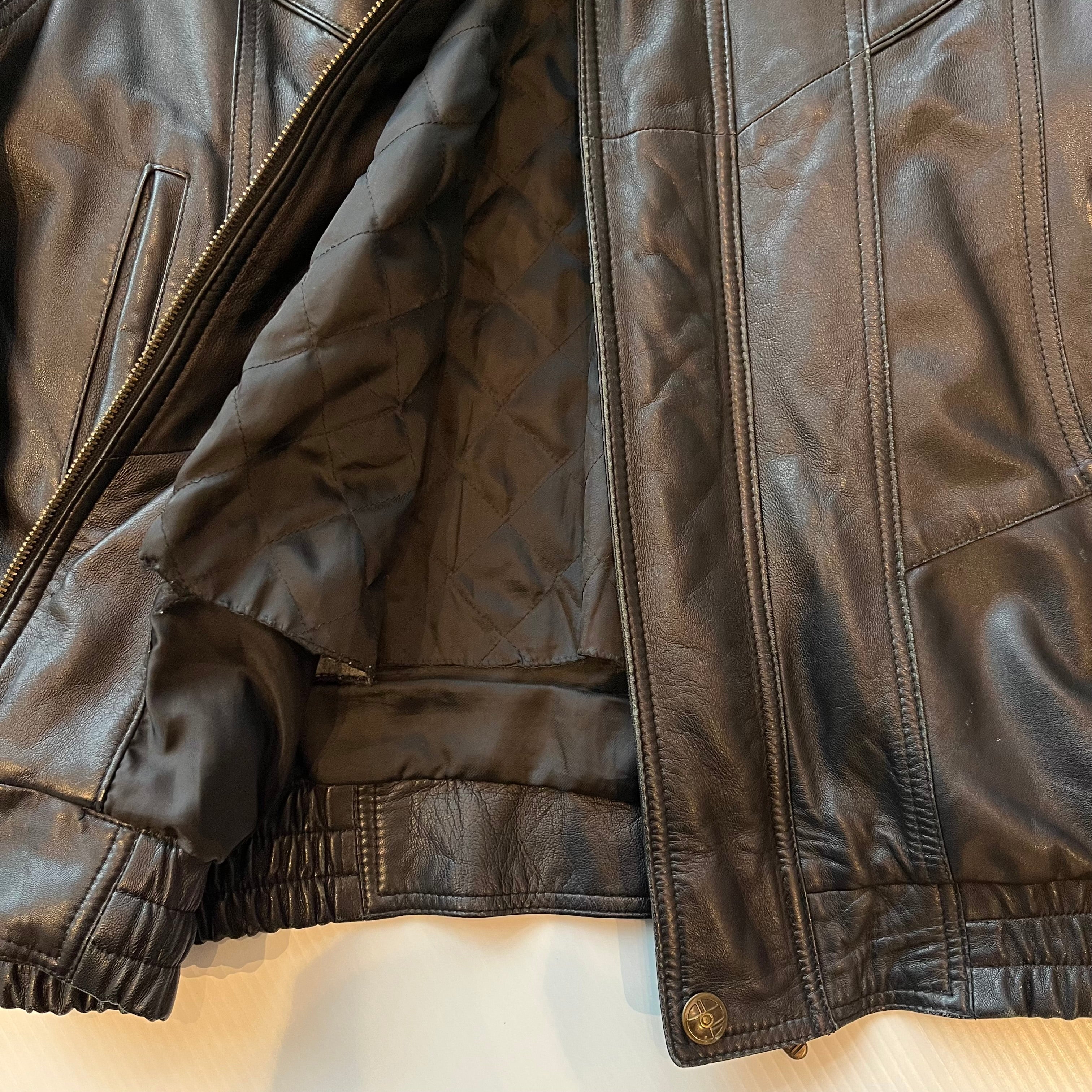 Vintage Boutique Of Leathers Full Zip Bomber Jacket XL