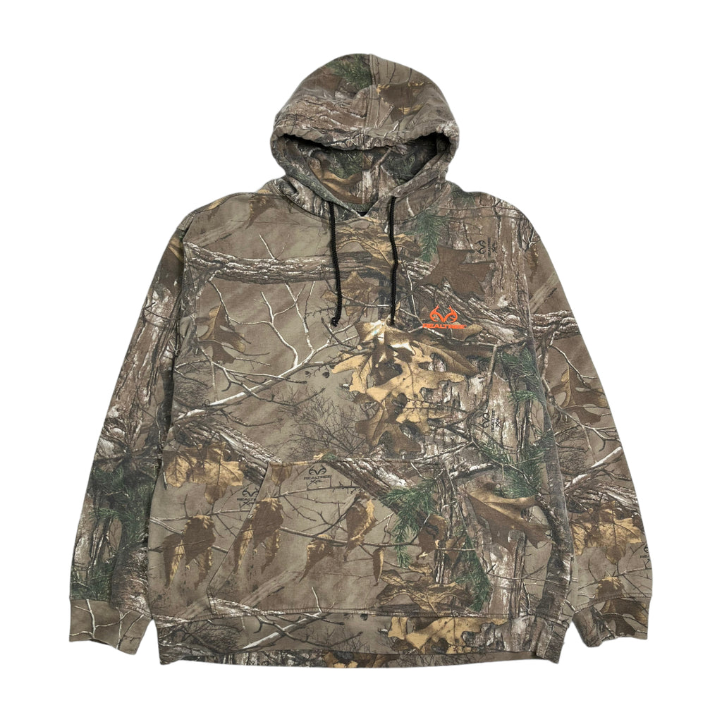 Realtree Logo Camouflage Faded Hoodie L