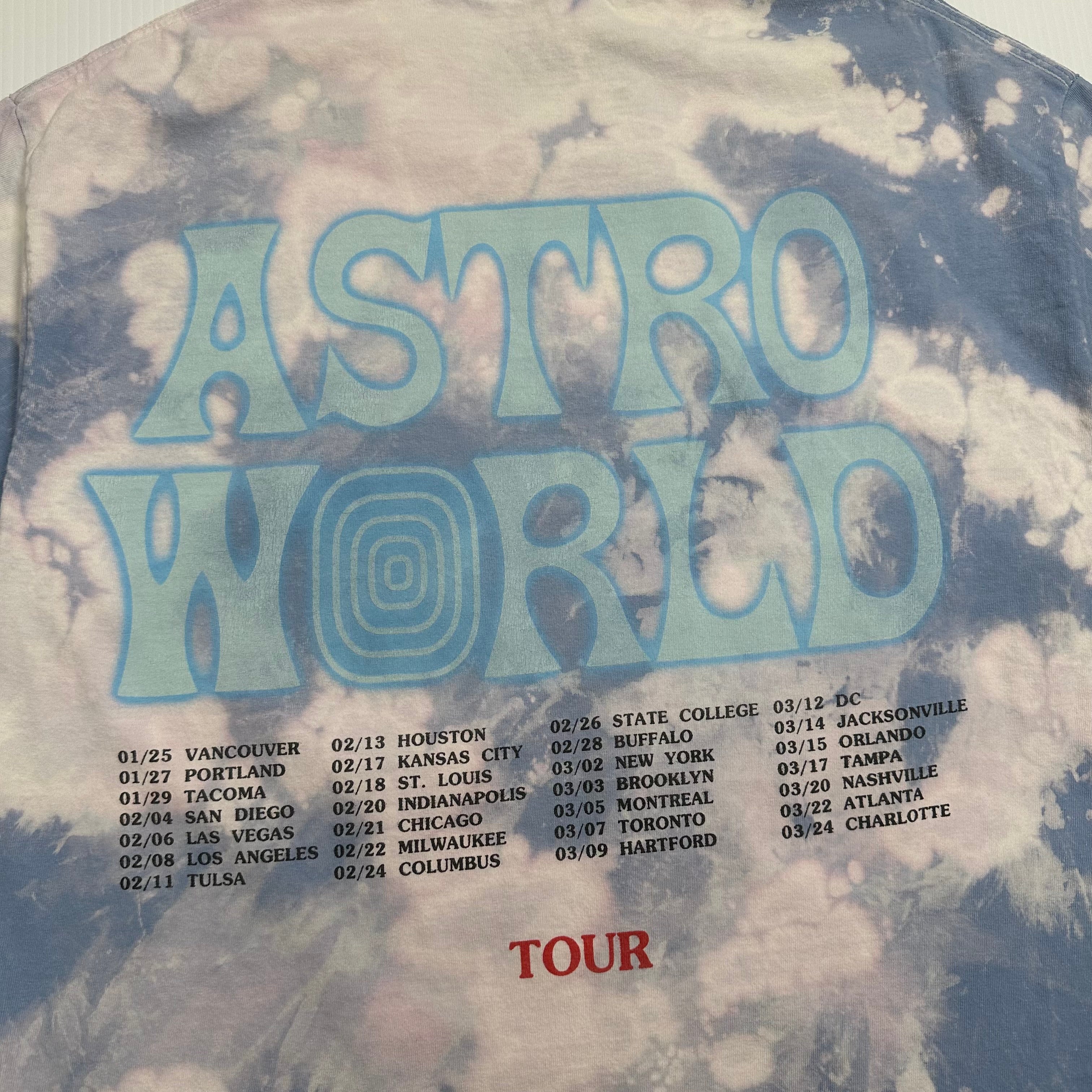 Astroworld Tour Astronaut Tie Dye Tee L