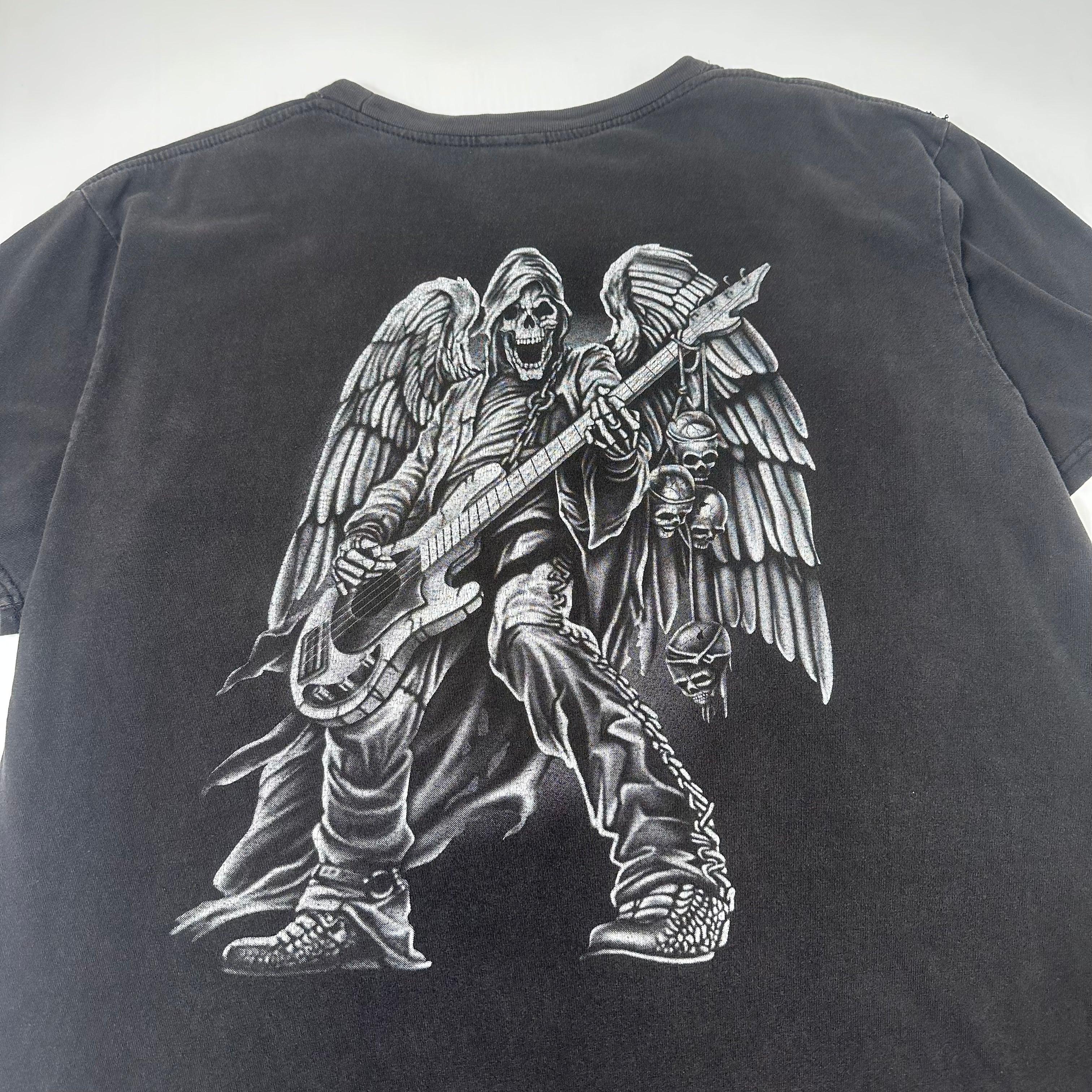 Y2K Skeleton Guitar Graphic Tee XXL