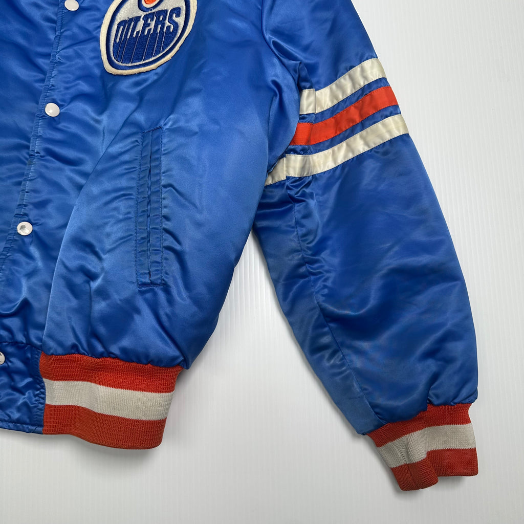 Vintage NHL Edmonton Oilers Satin Bomber Jacket L