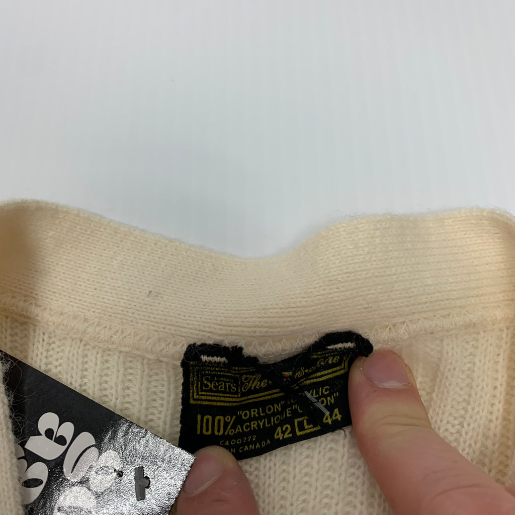 Vintage Sears Cream Cardigan L