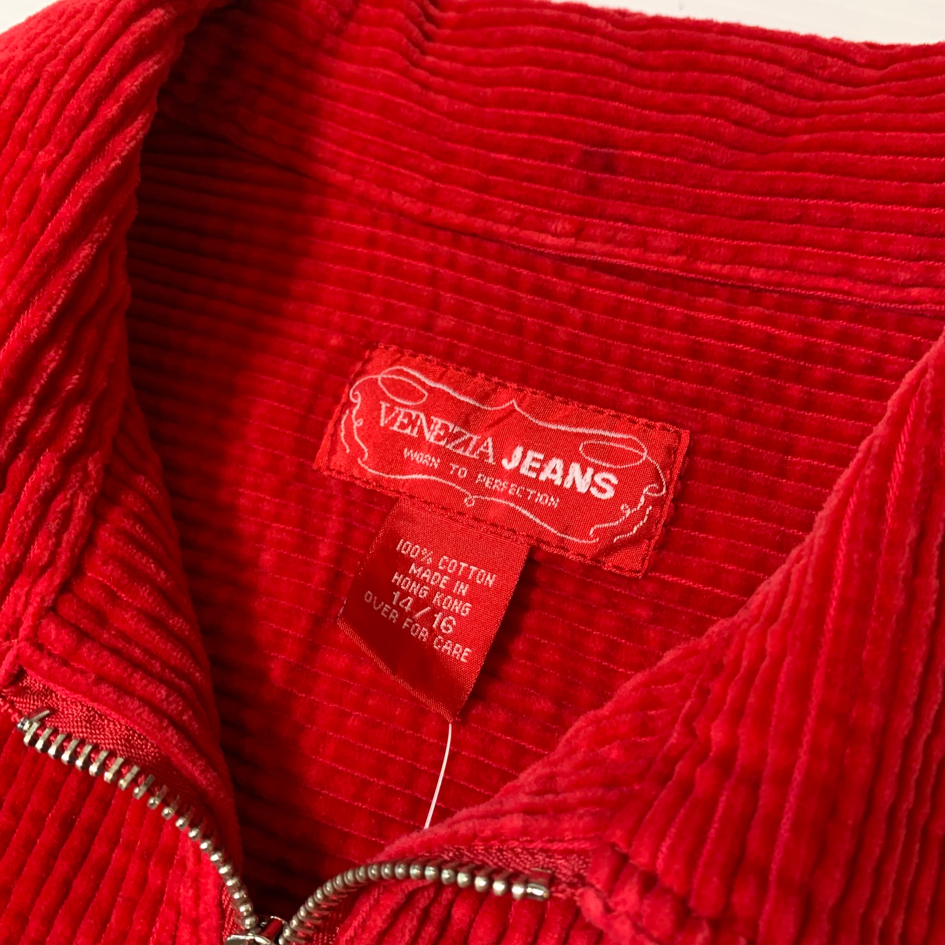 Venezia Jeans Corduroy Full Zip Light Jacket Women's XL