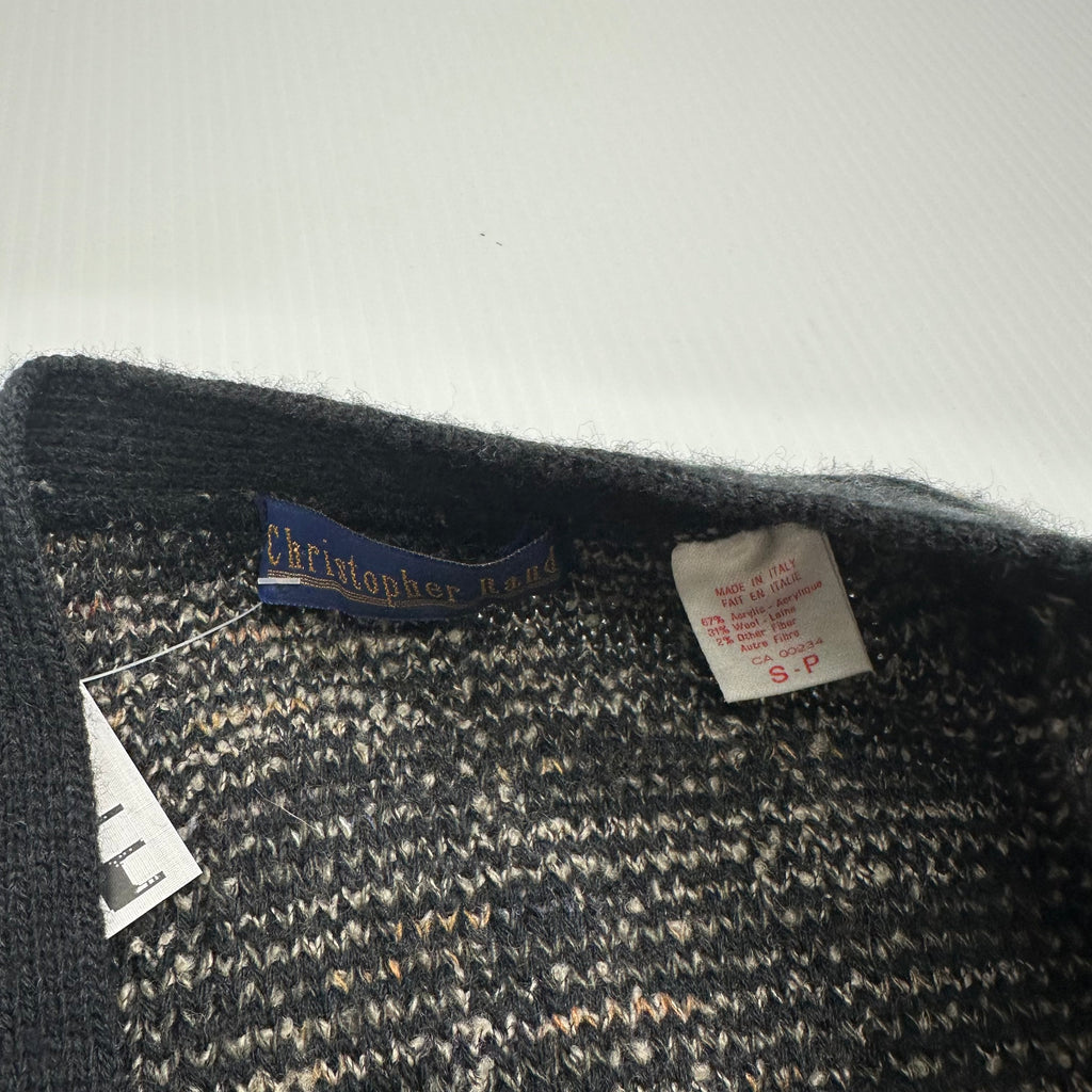 Vintage Christopher Rand Patterned Cardigan Sweater S