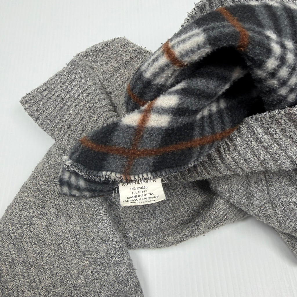 Sergio Louis Plaid Lined Full Zip Sweater L