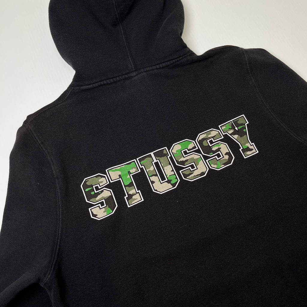 Stussy Camo Logo Hoodie S