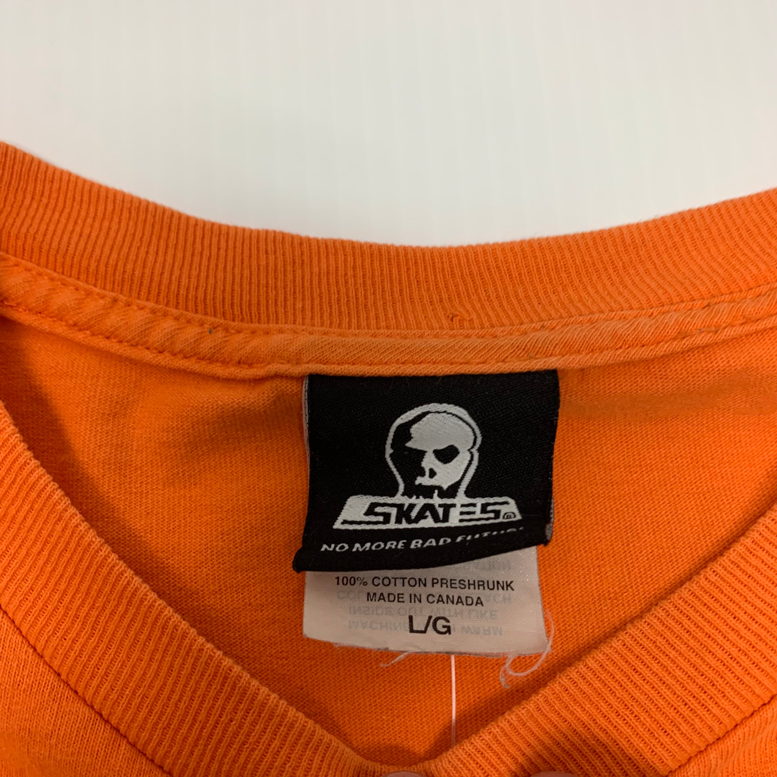 Vintage Skates Skulls Orange LS L