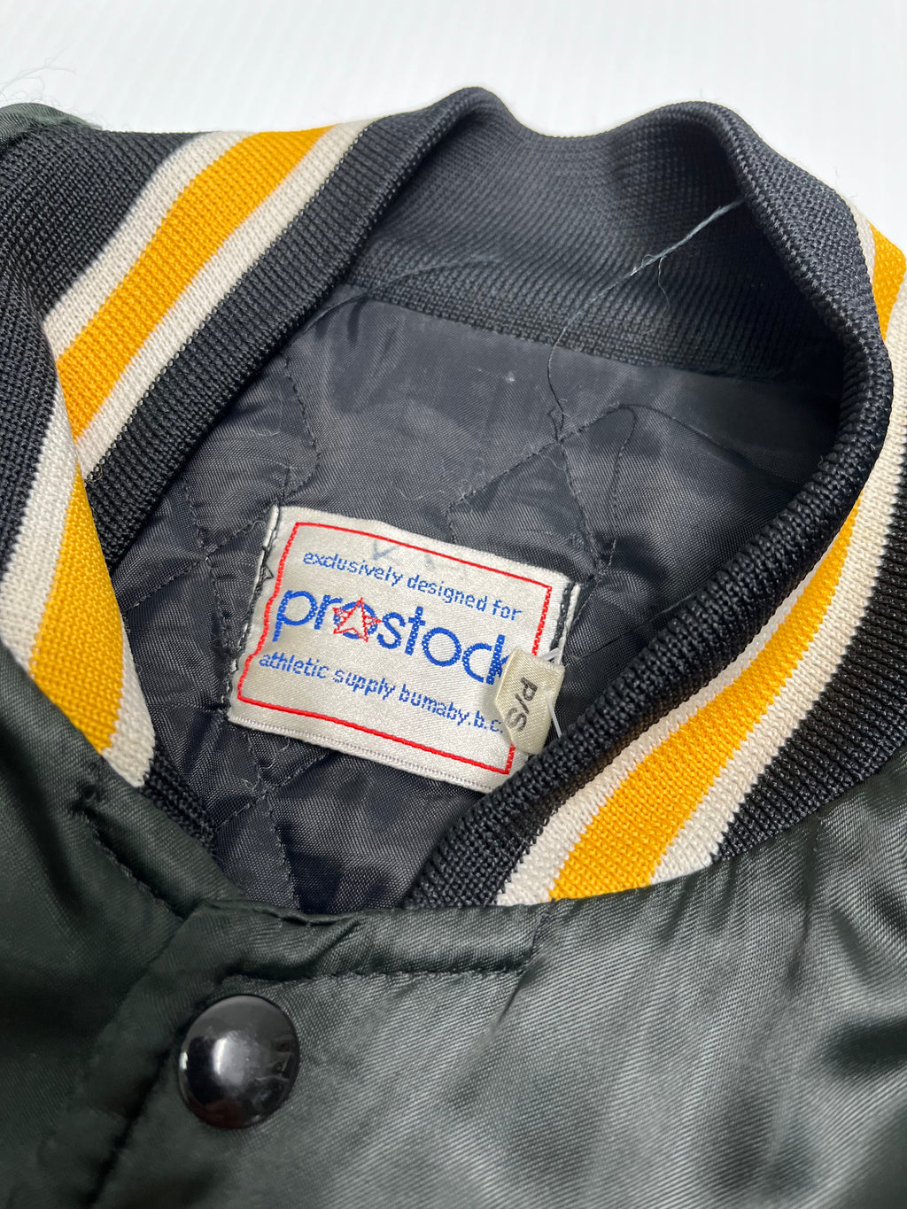 Vintage North Delta Stars Satin Varsity Jacket S