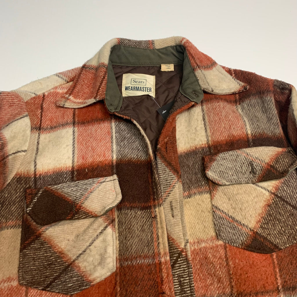 Vintage Orange Plaid Sears Shacket M