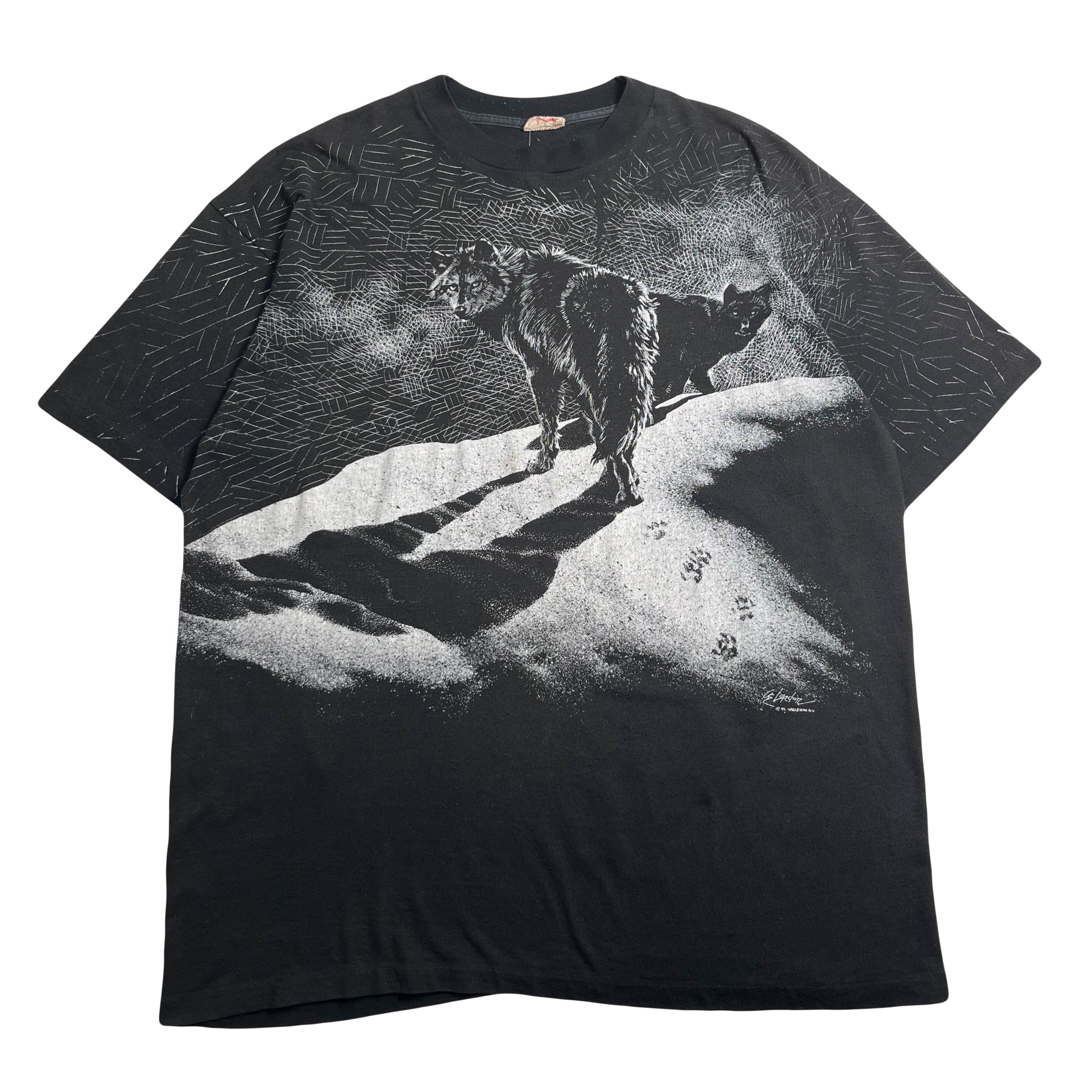 1992 Wolf Nature AOP Tee XL