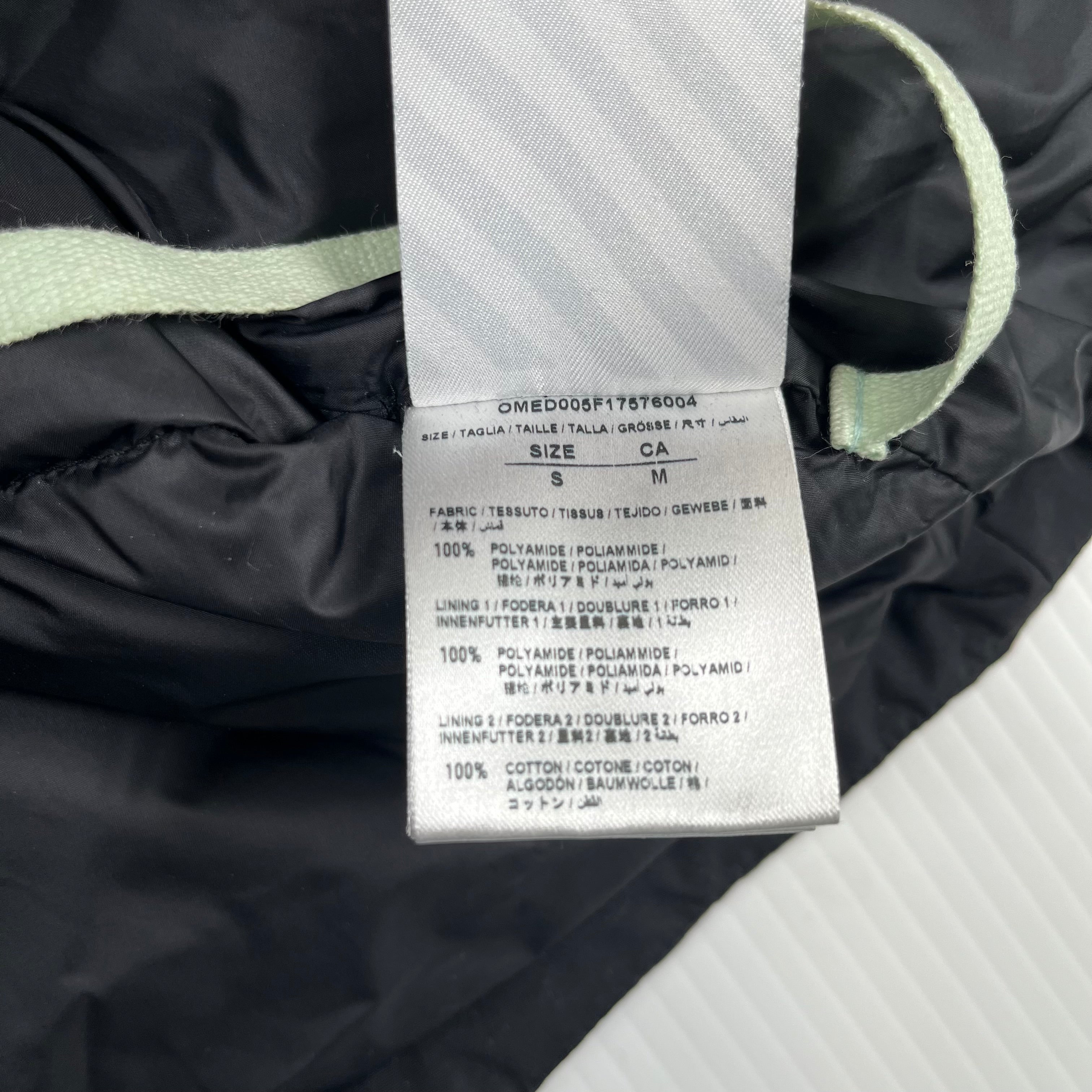 Off-White Brushed Diagonal Quilted Down Jacket M
